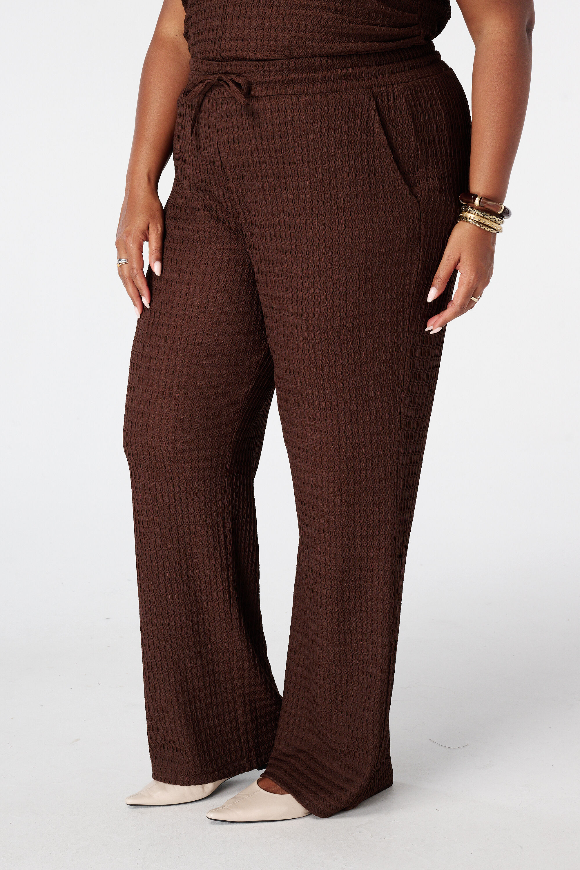 Pantalon avec taille &eacute;lastique image number 5