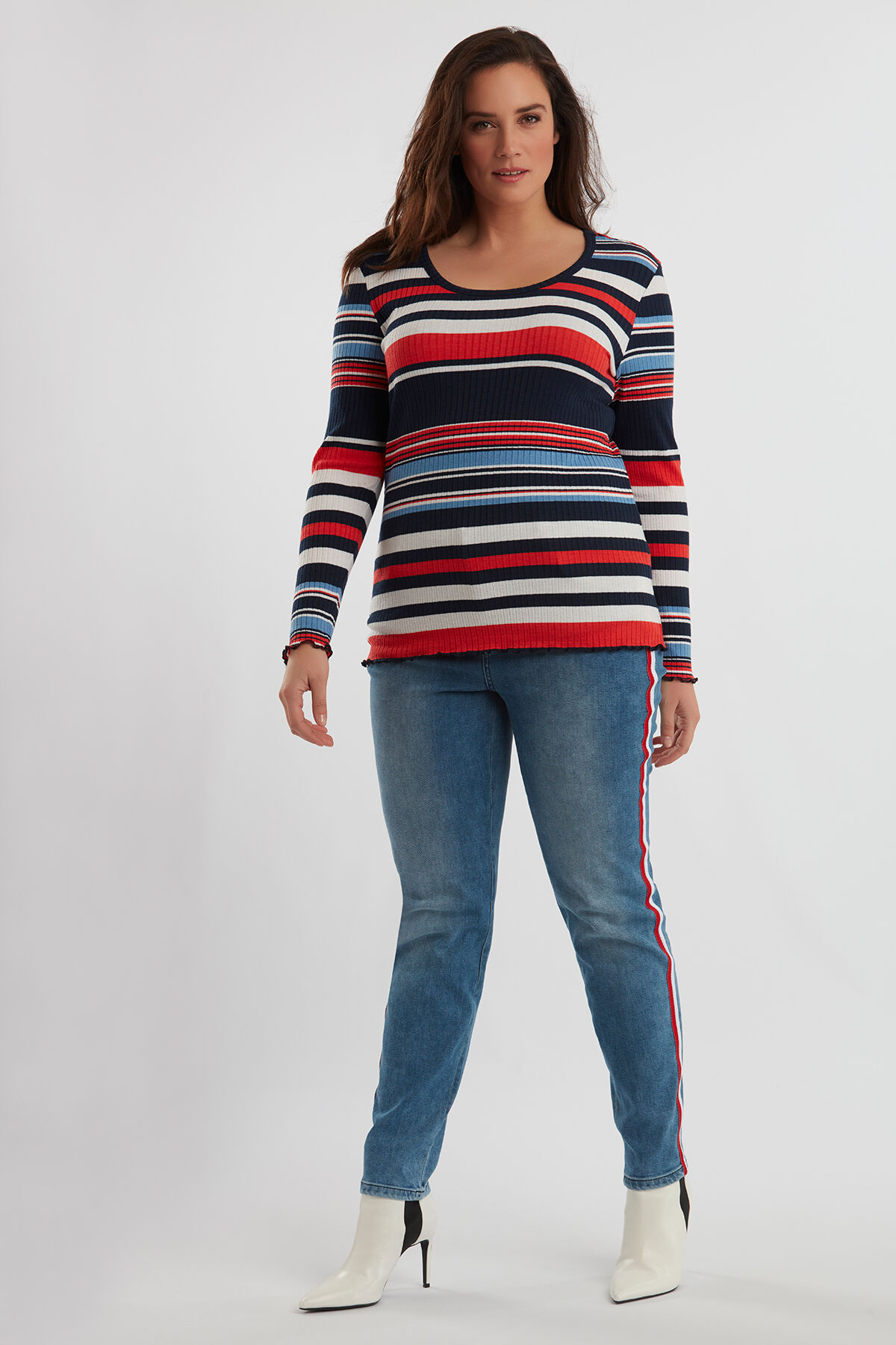 Chemise ray&eacute;e c&ocirc;tel&eacute;e image number 3