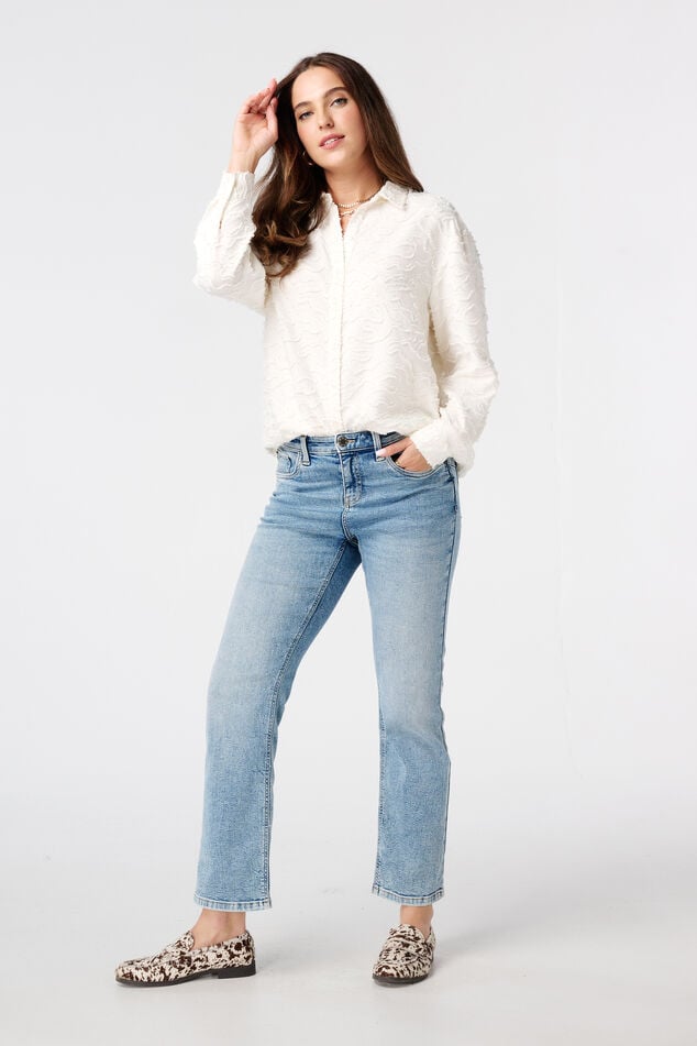 Blouse oversize en tissu structuré image number 5