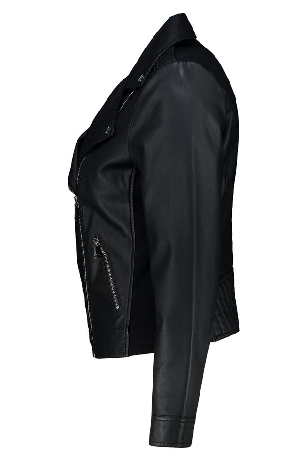 Veste style motard en similicuir image number 6
