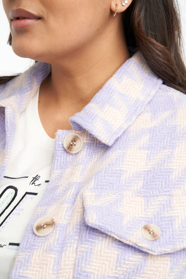 Veste-chemise à imprimé pied-de-poule image number 5