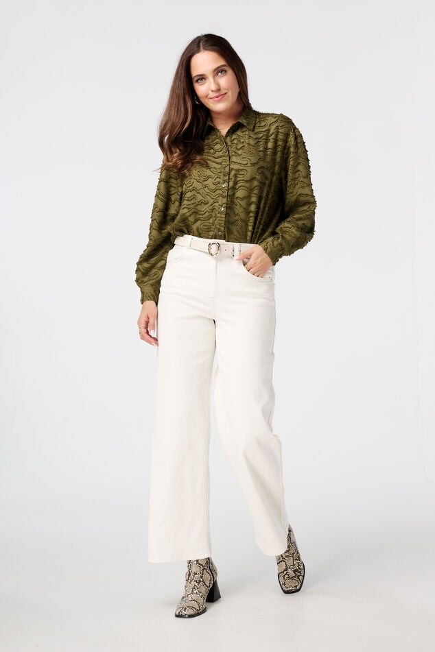Blouse oversize en tissu structuré image number 5