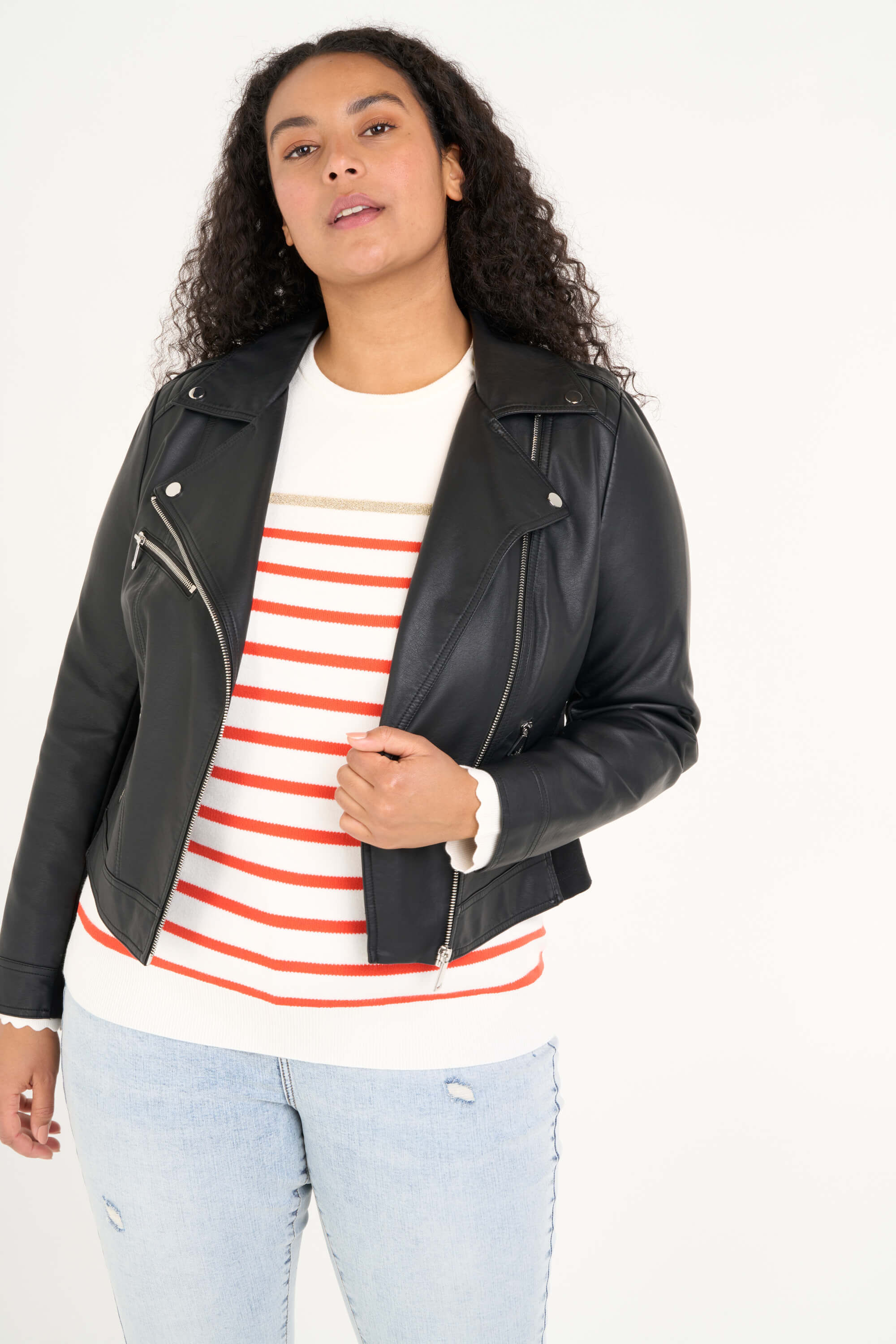 Veste style motard en similicuir image number 5