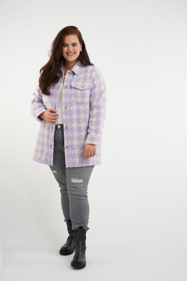 Veste-chemise à imprimé pied-de-poule image number 0