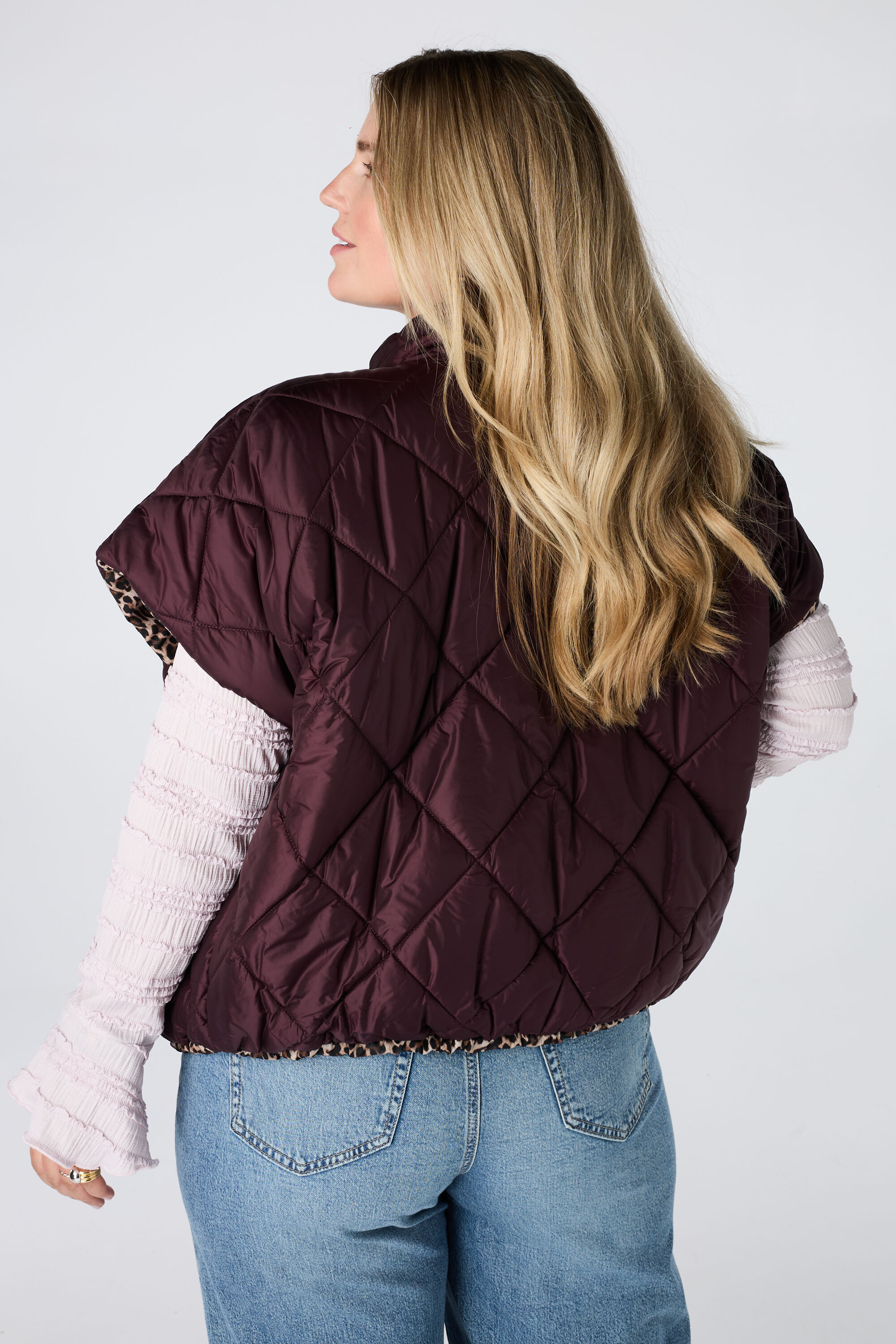 Bodywarmer matelass&eacute;e r&eacute;versible image number 3