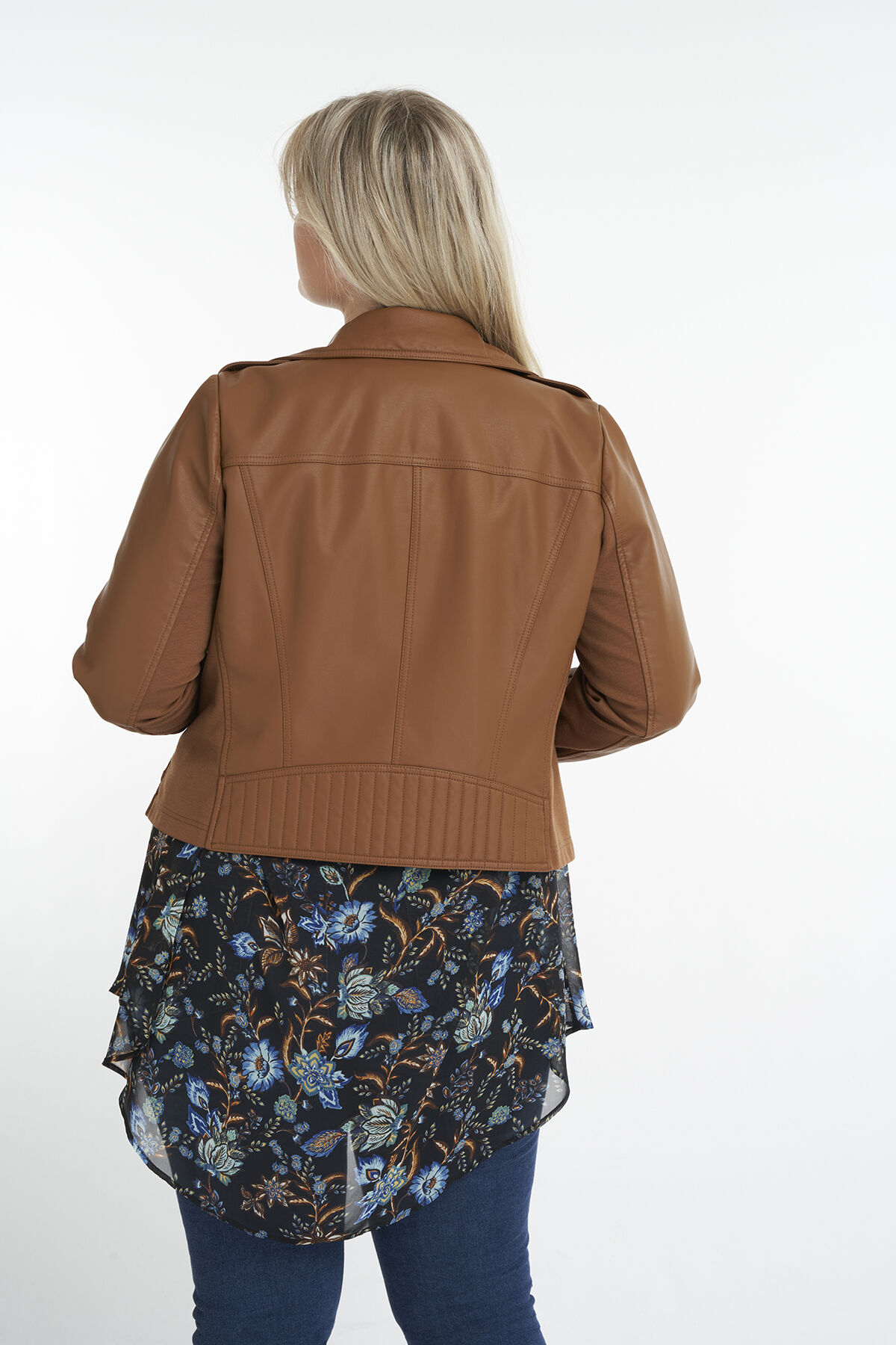 Veste style motard en similicuir image number 3