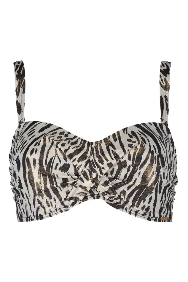 Haut de bikini style bandeau avec imprimé animal - Gold rush image number 0
