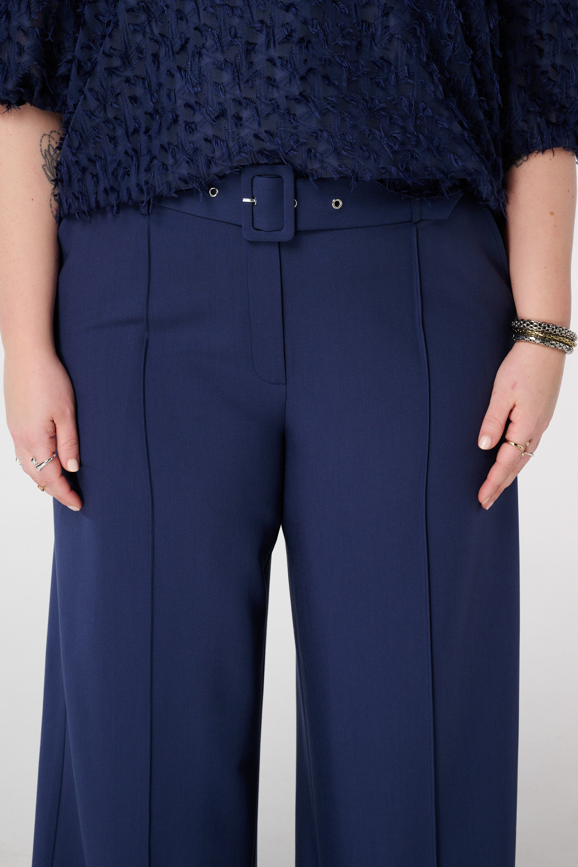 Pantalon wide leg avec ceinture image number 2