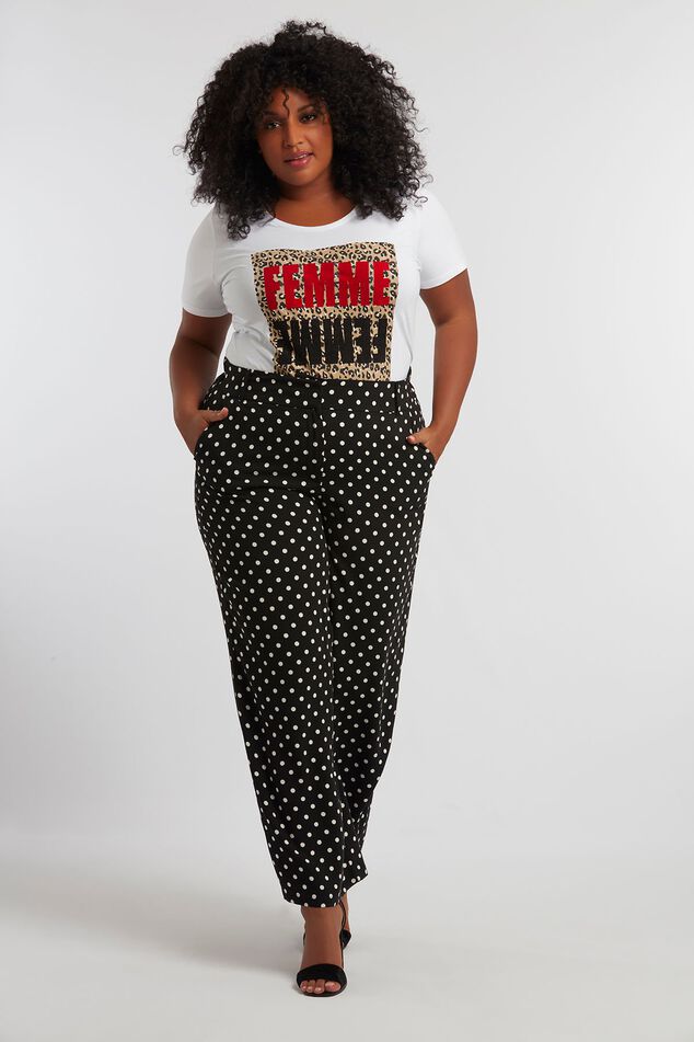 Pantalon fluide à pois image number 0