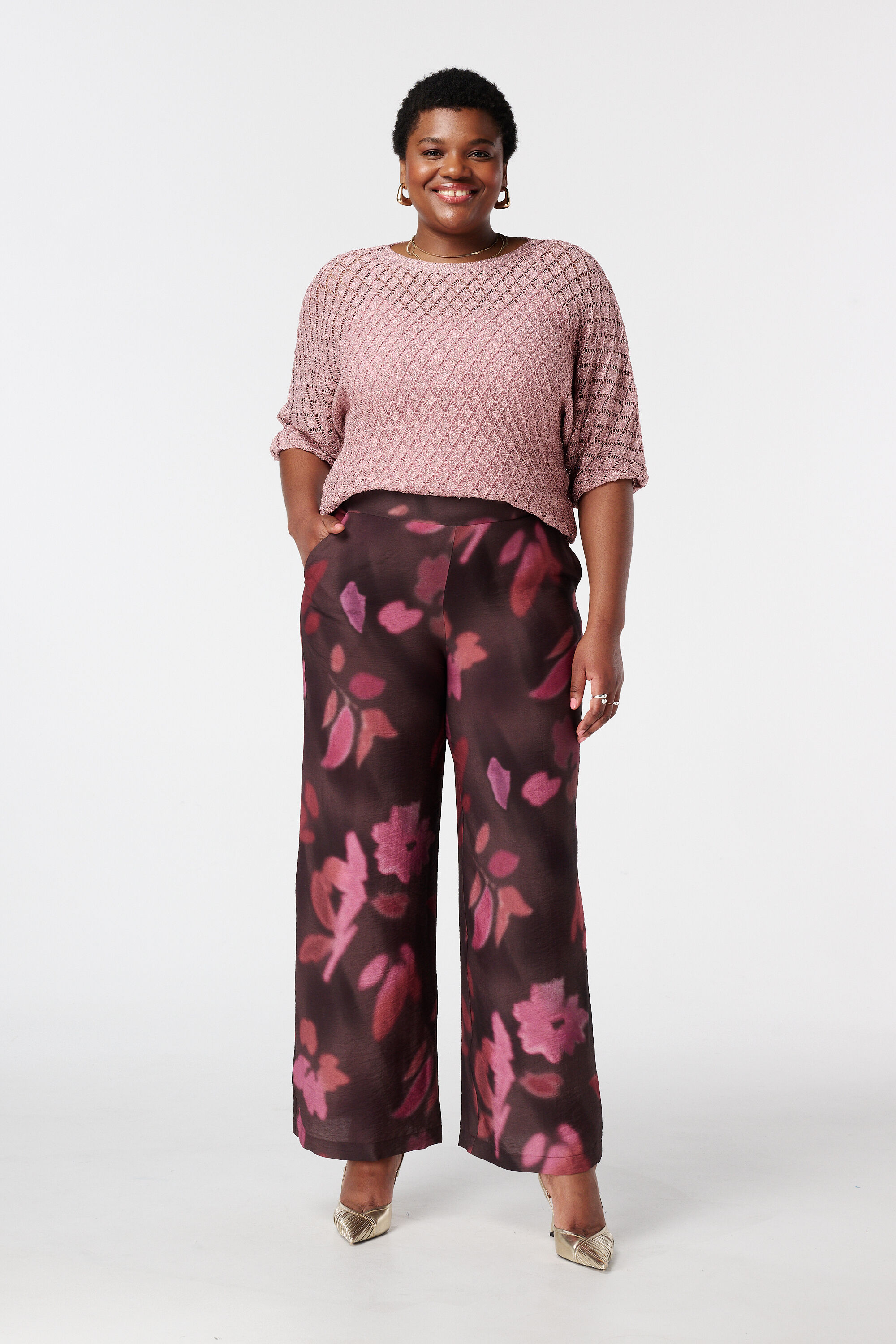 Pull crochet&eacute; avec lurex image number 5