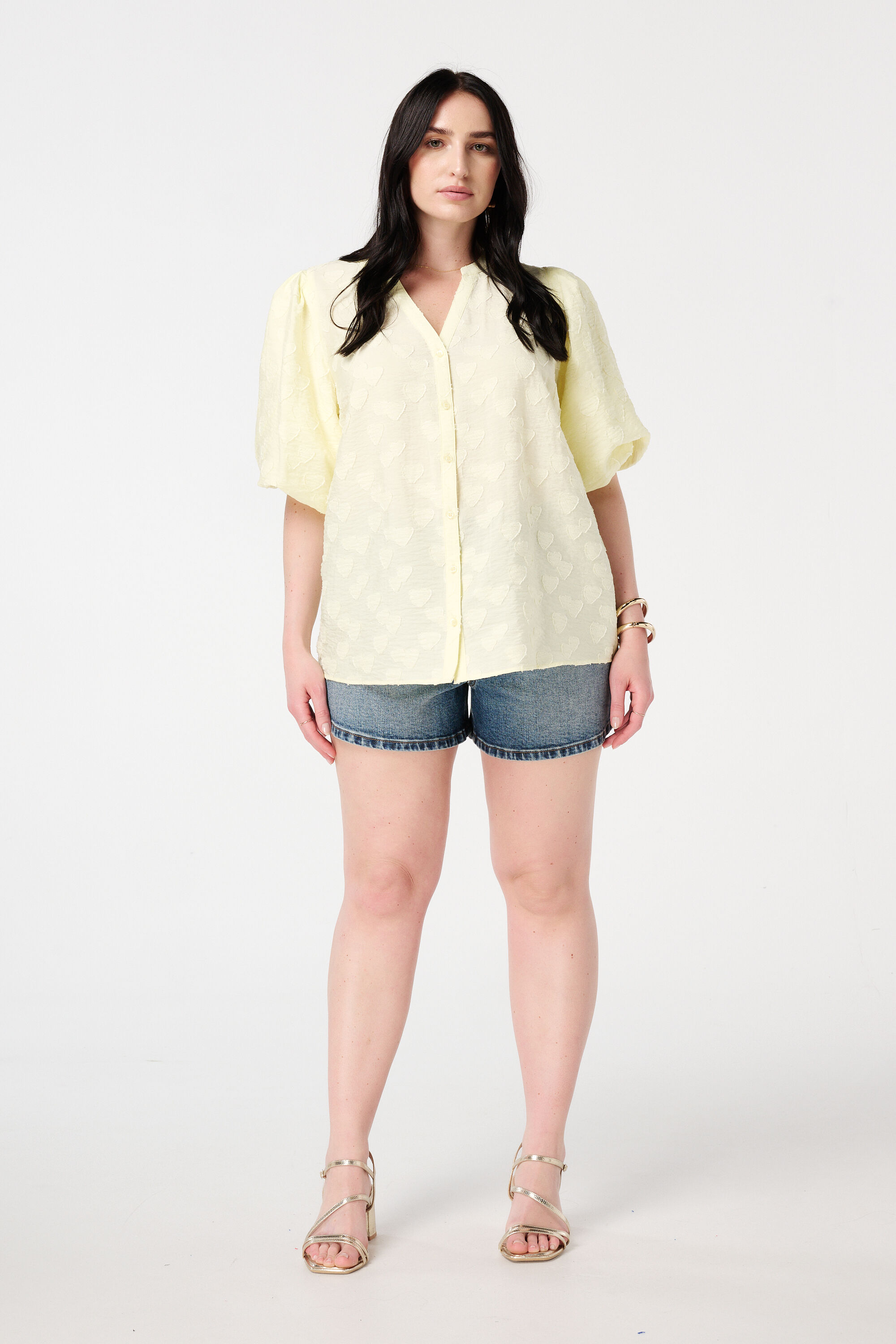  Chemisier avec imprim&eacute; c&oelig;ur  image number 5