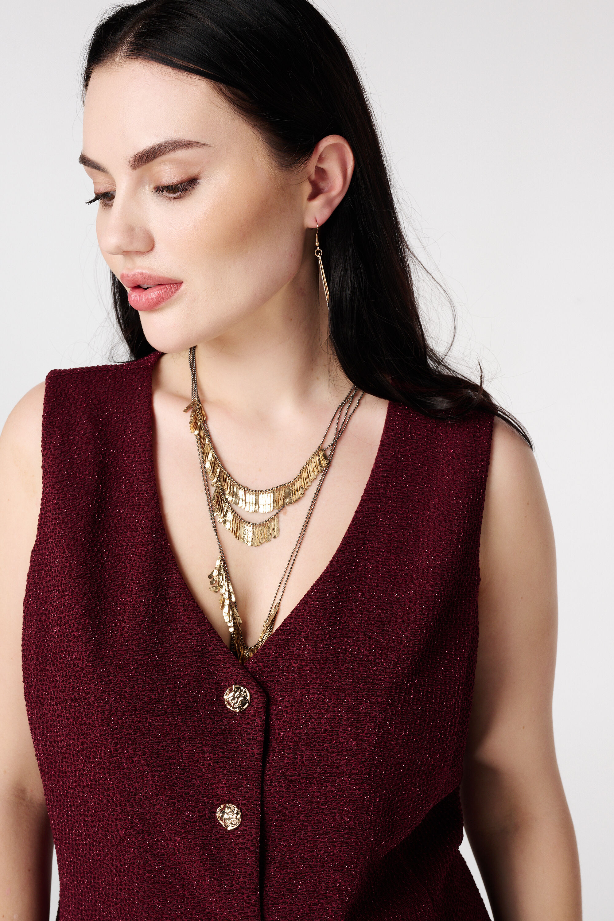 Gilet avec boutons et lurex image number 4