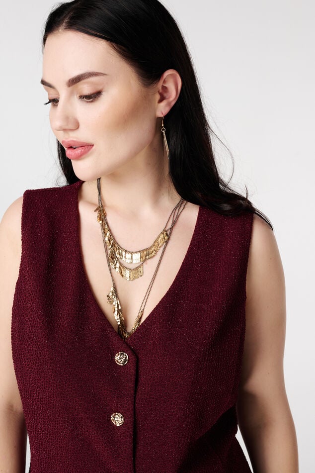 Gilet avec boutons et lurex image number 4