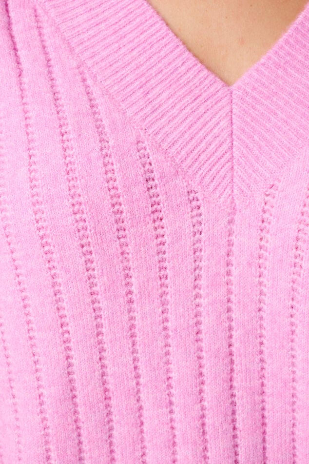 Pull finement tricoté avec motif image number 6
