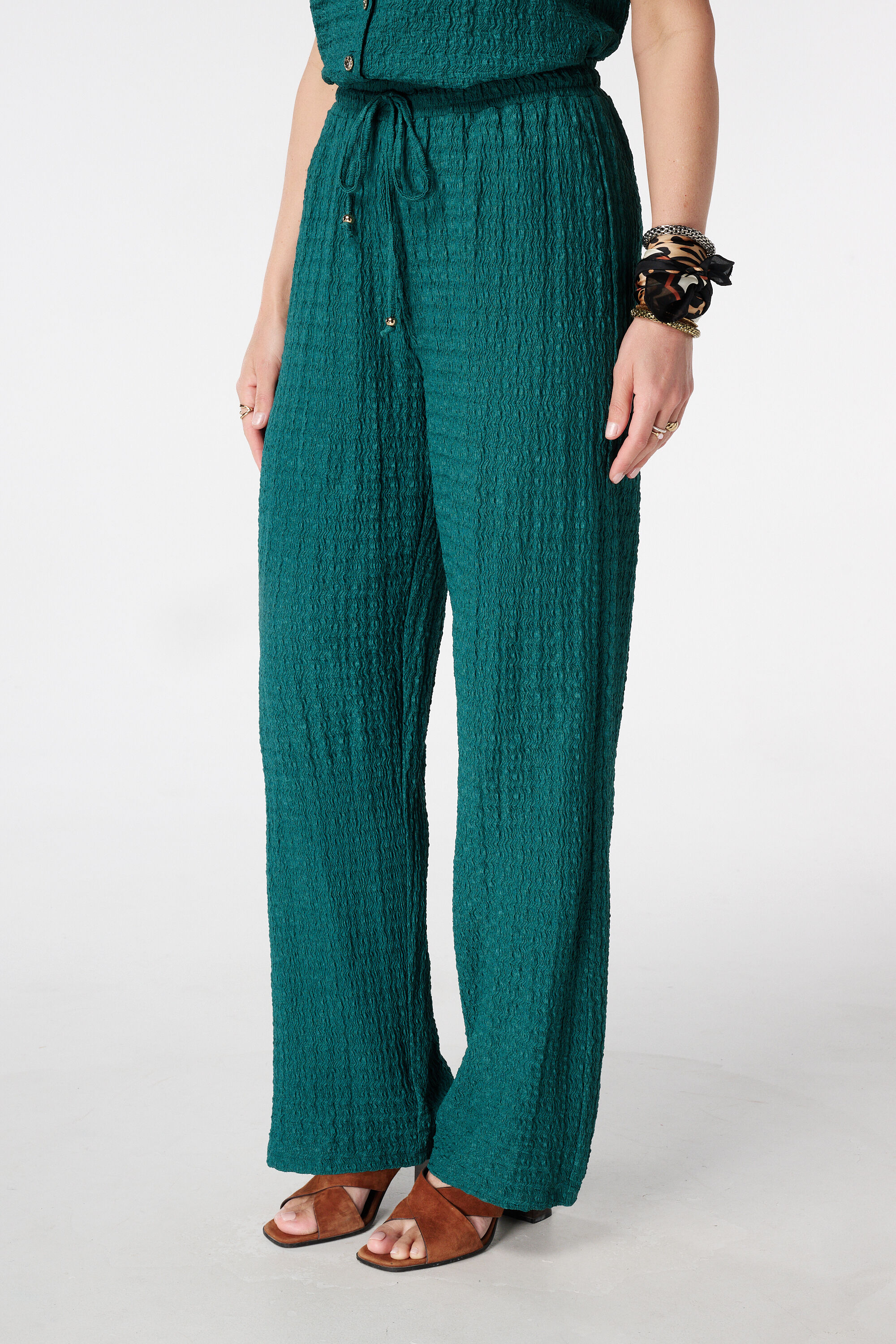 Pantalon avec taille &eacute;lastique image number 5