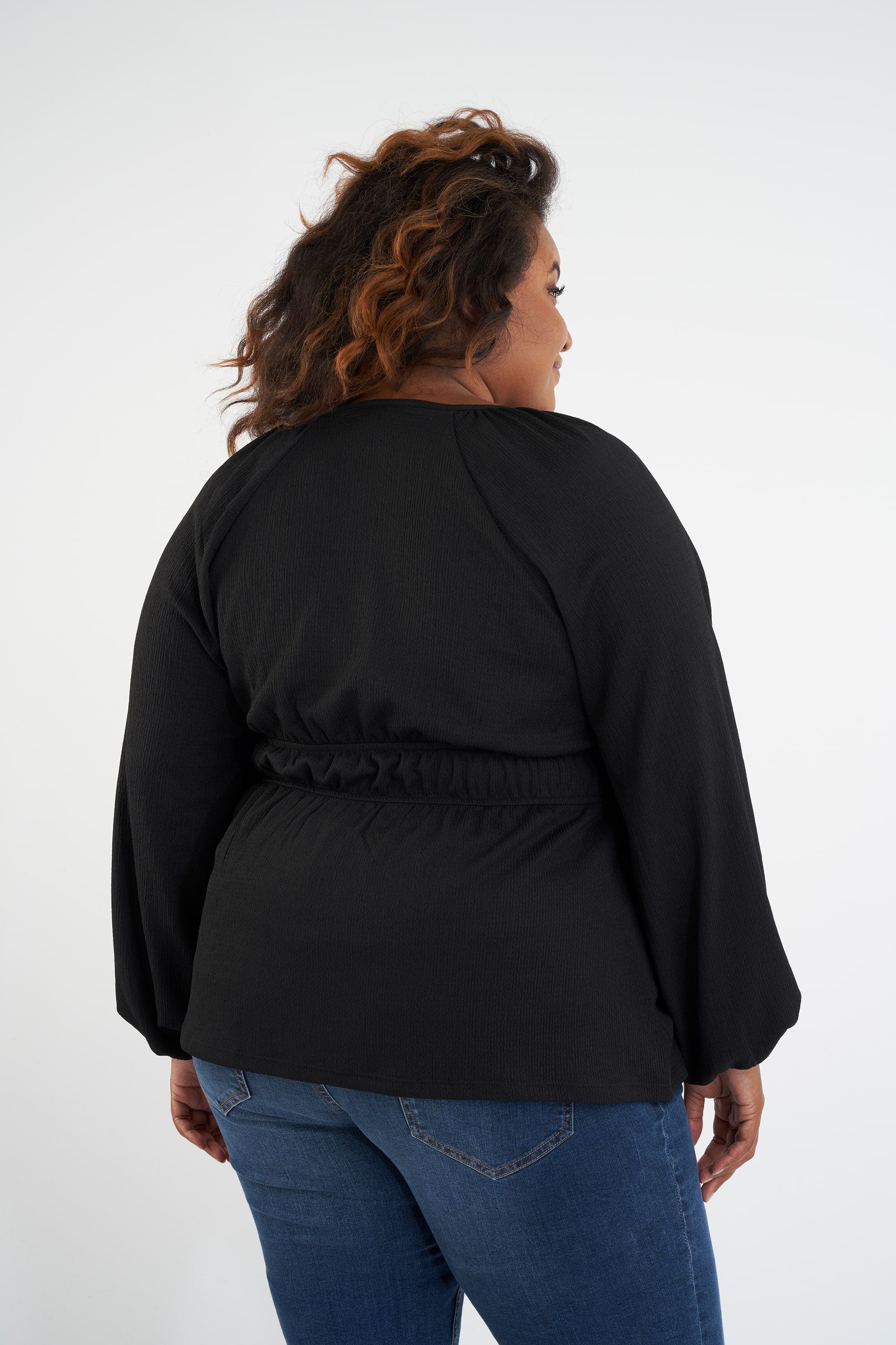 Haut portefeuille &agrave; manches bouffantes image number 3