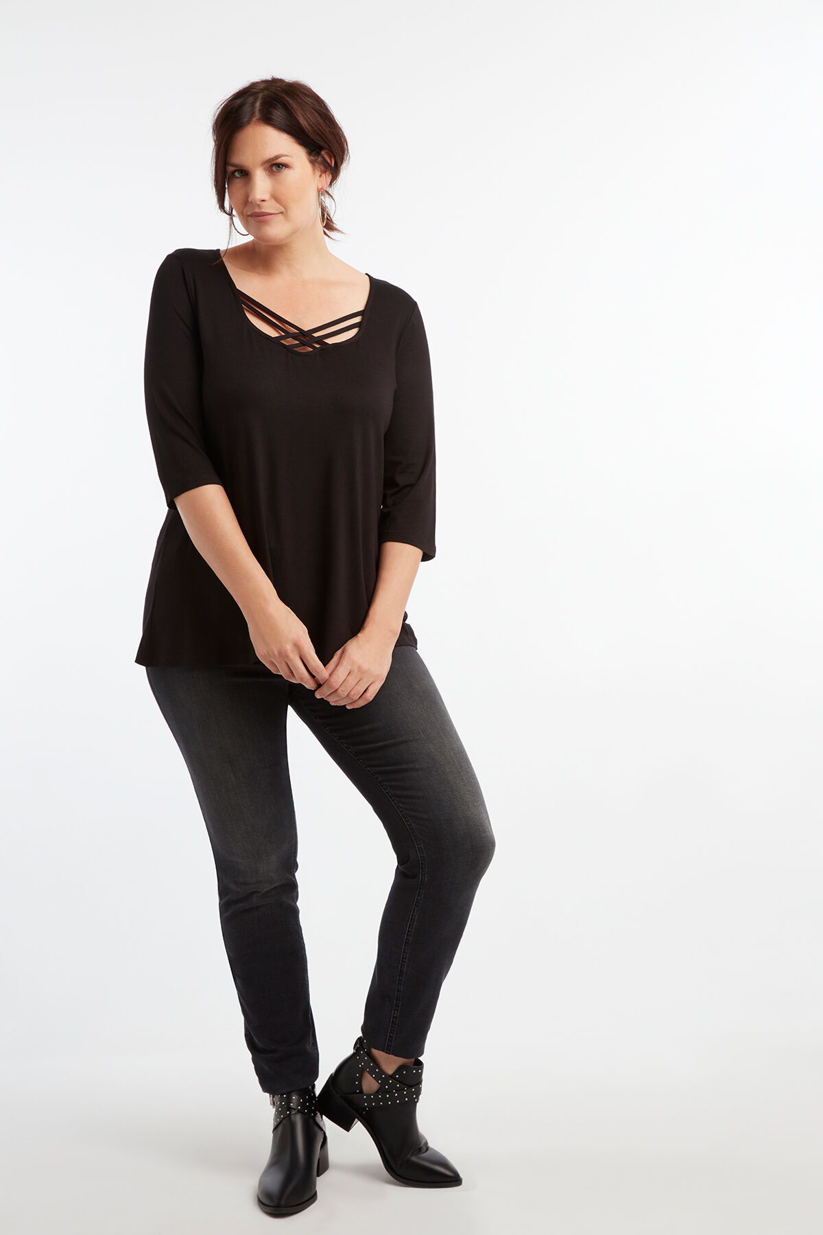 Tunique avec lani&egrave;res crois&eacute;es image number 4