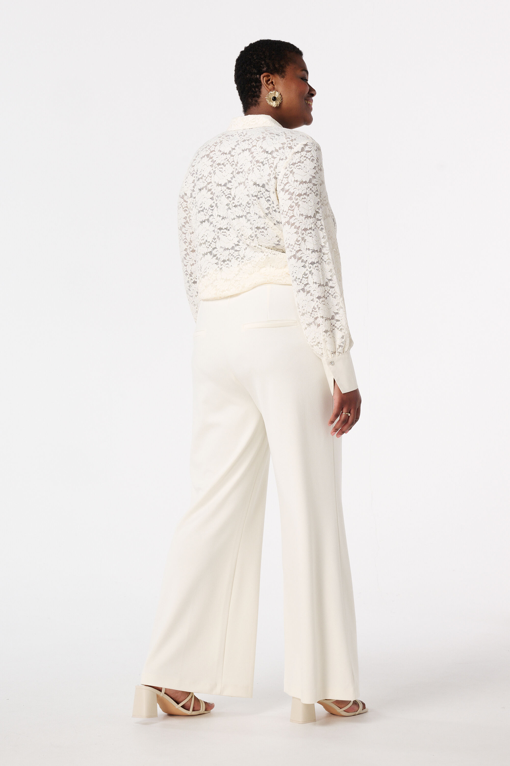 Pantalon avec taille &eacute;lastique image number 3