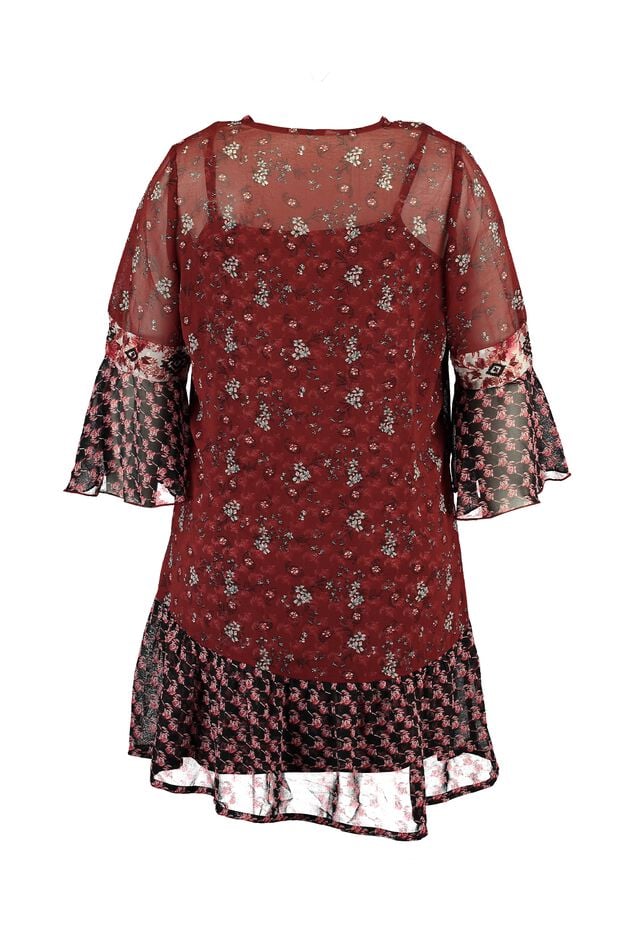 Robe tunique à imprimé floral image number 3