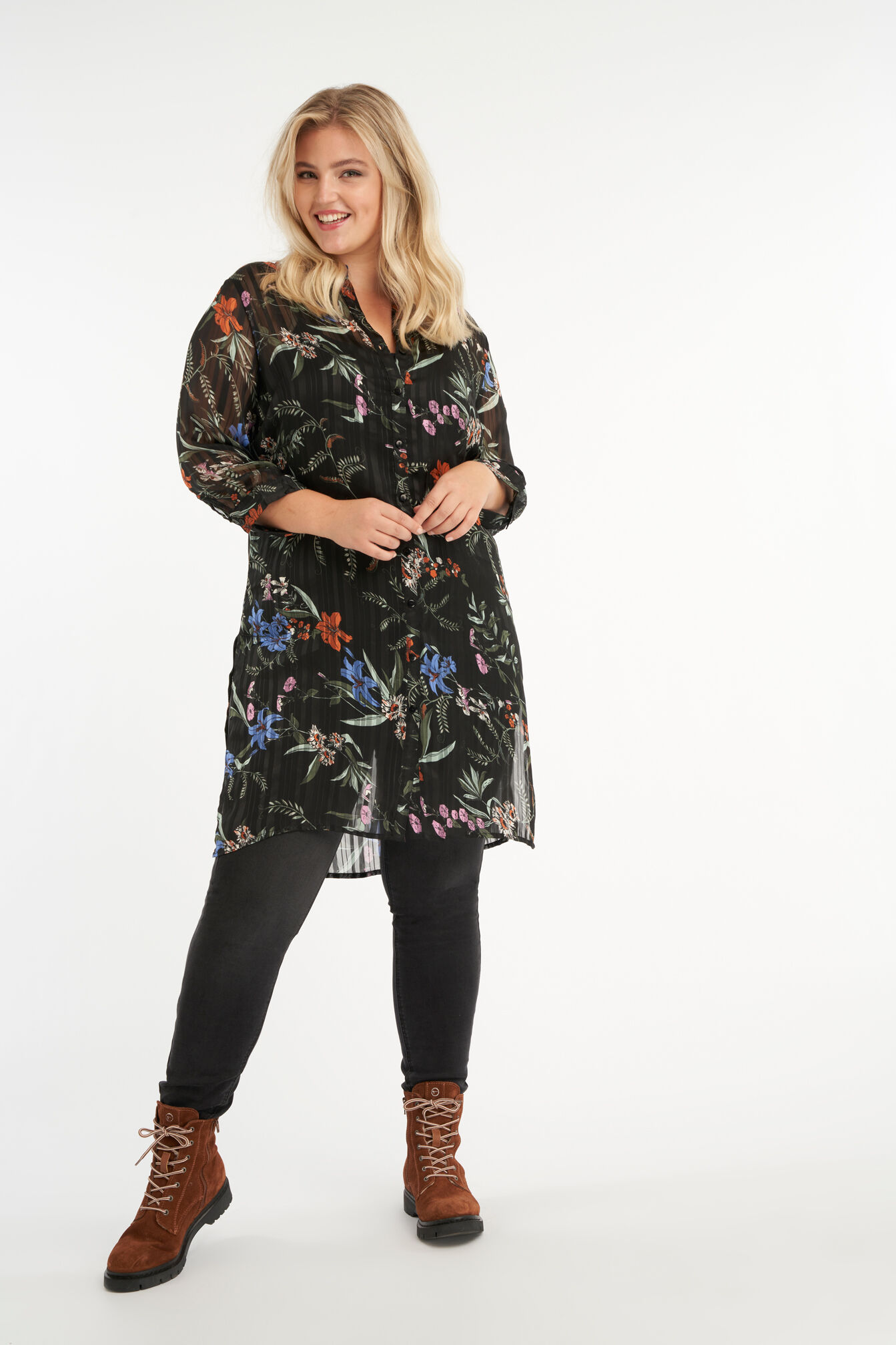 Chemisier long imprim&eacute; image number 5