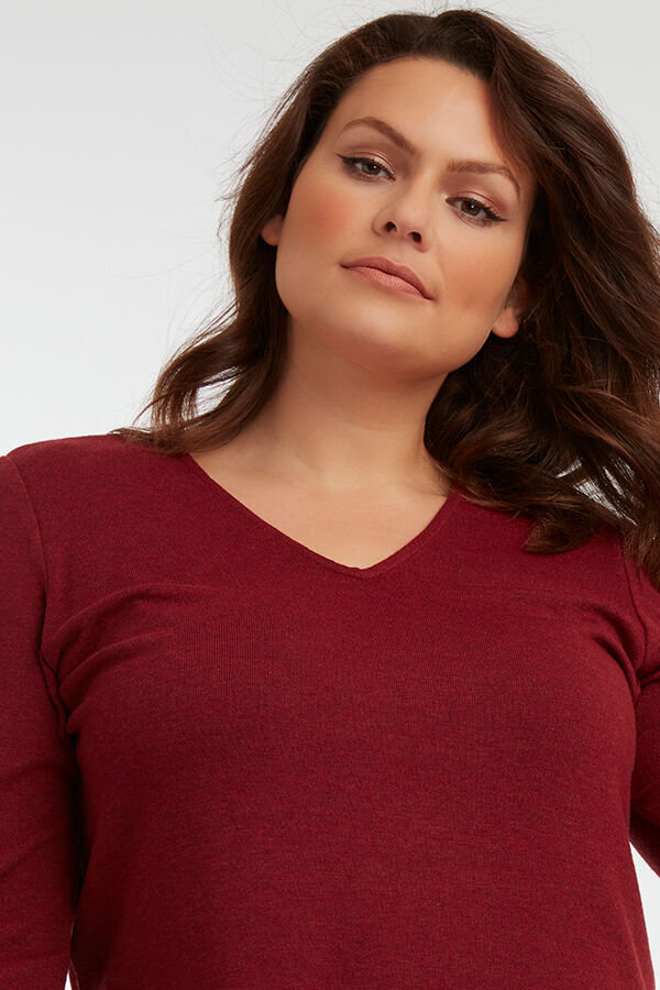 T-shirt avec col en V image number 5