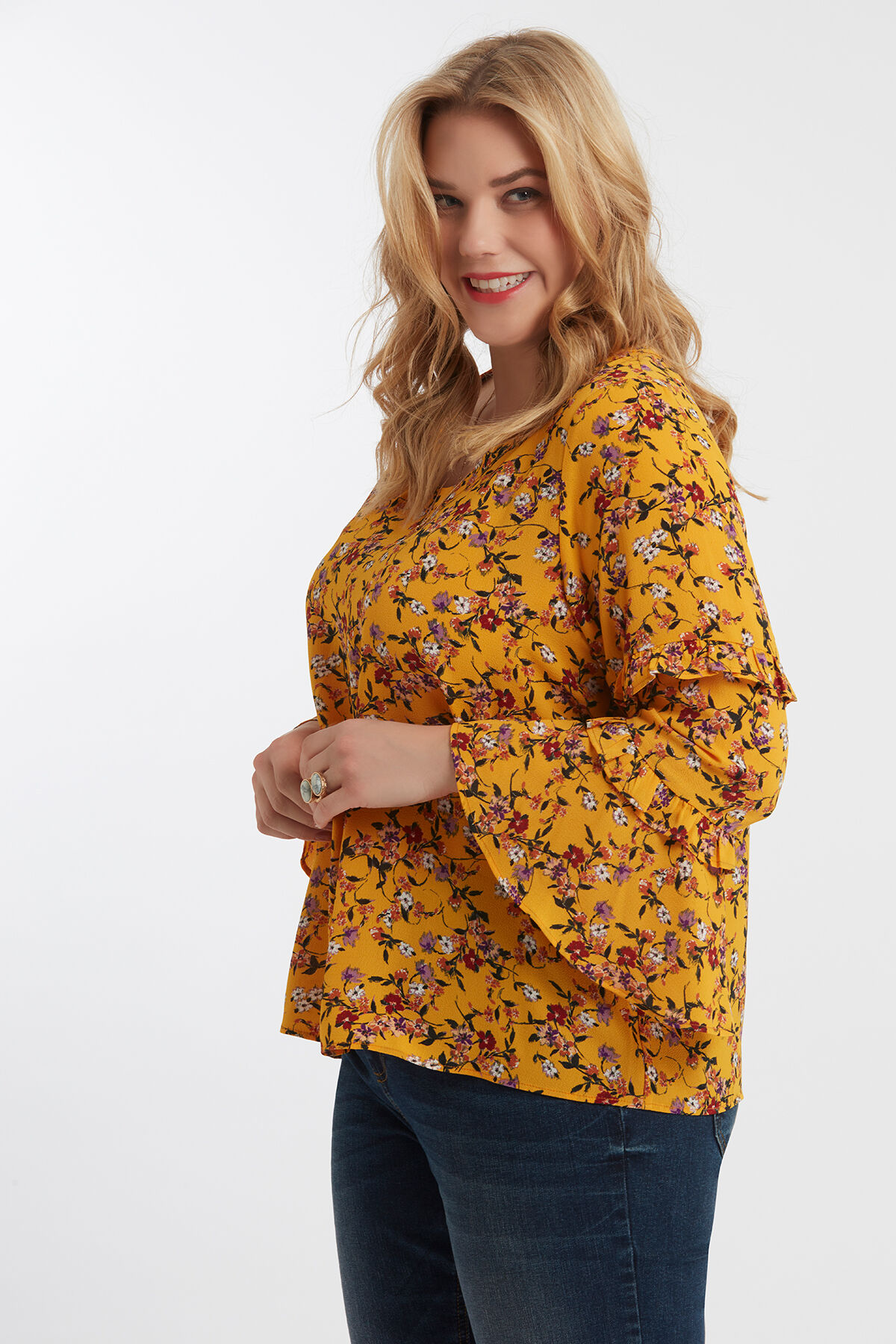 Blouse avec manches &agrave; volants image number 5