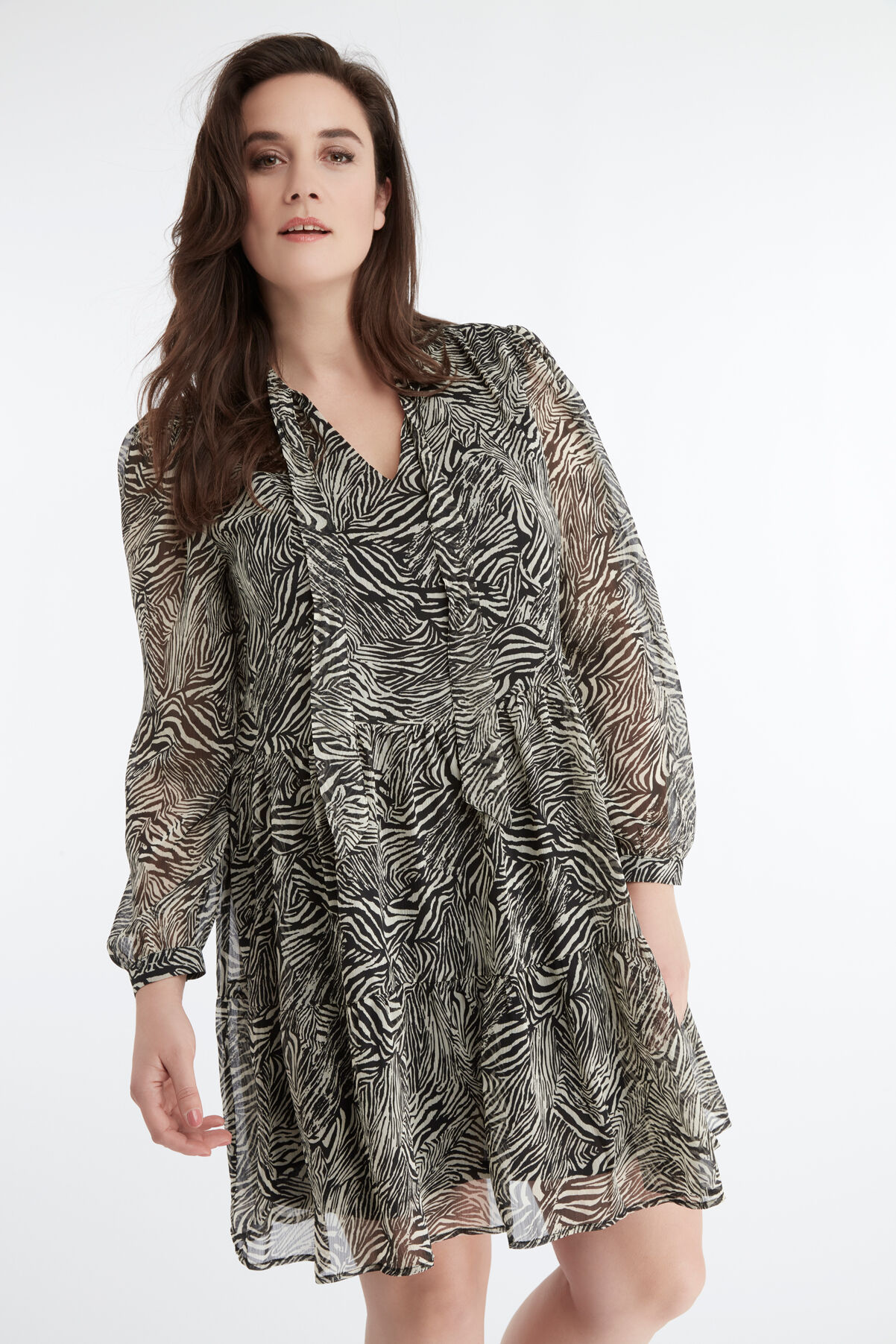 Robe courte imprim&eacute; z&egrave;bre image number 3