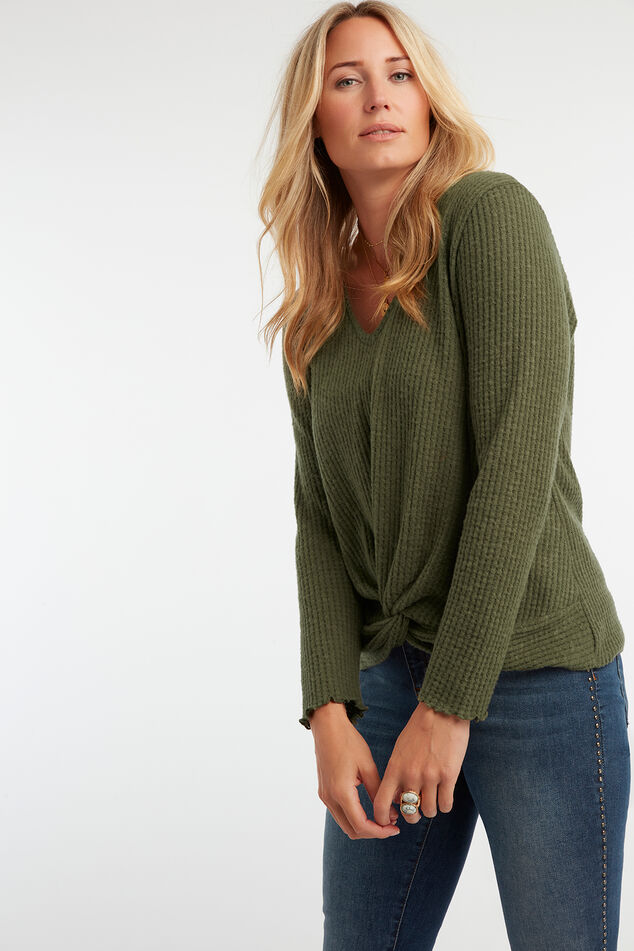 T-shirt manches longues au décor boutonné   image number 3