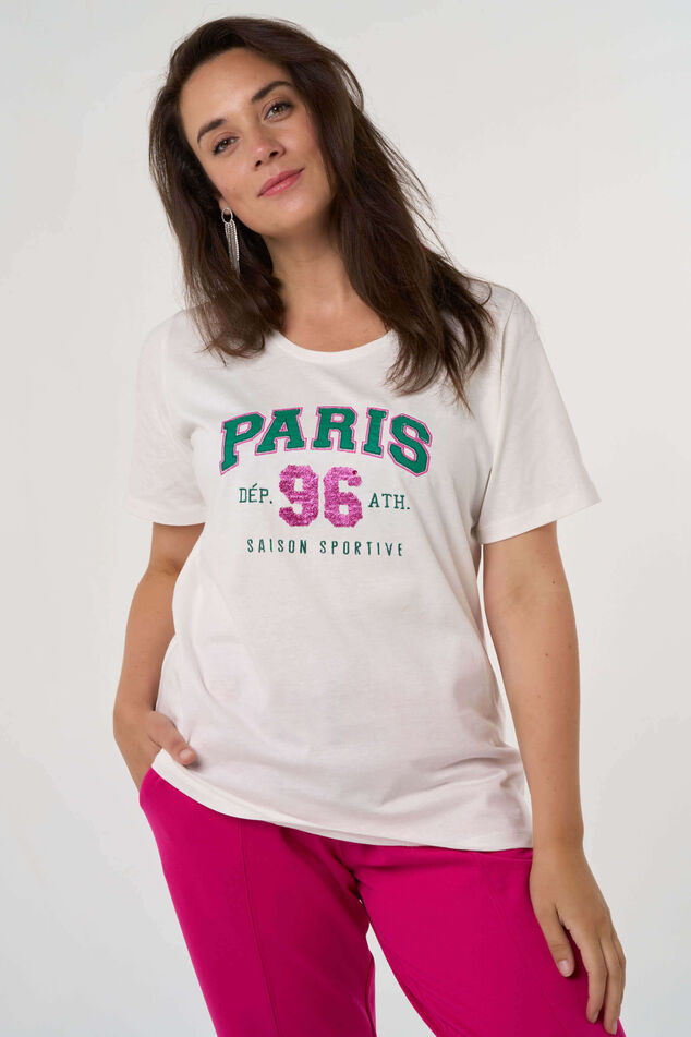 T-shirt avec imprimé Paris   image number 6