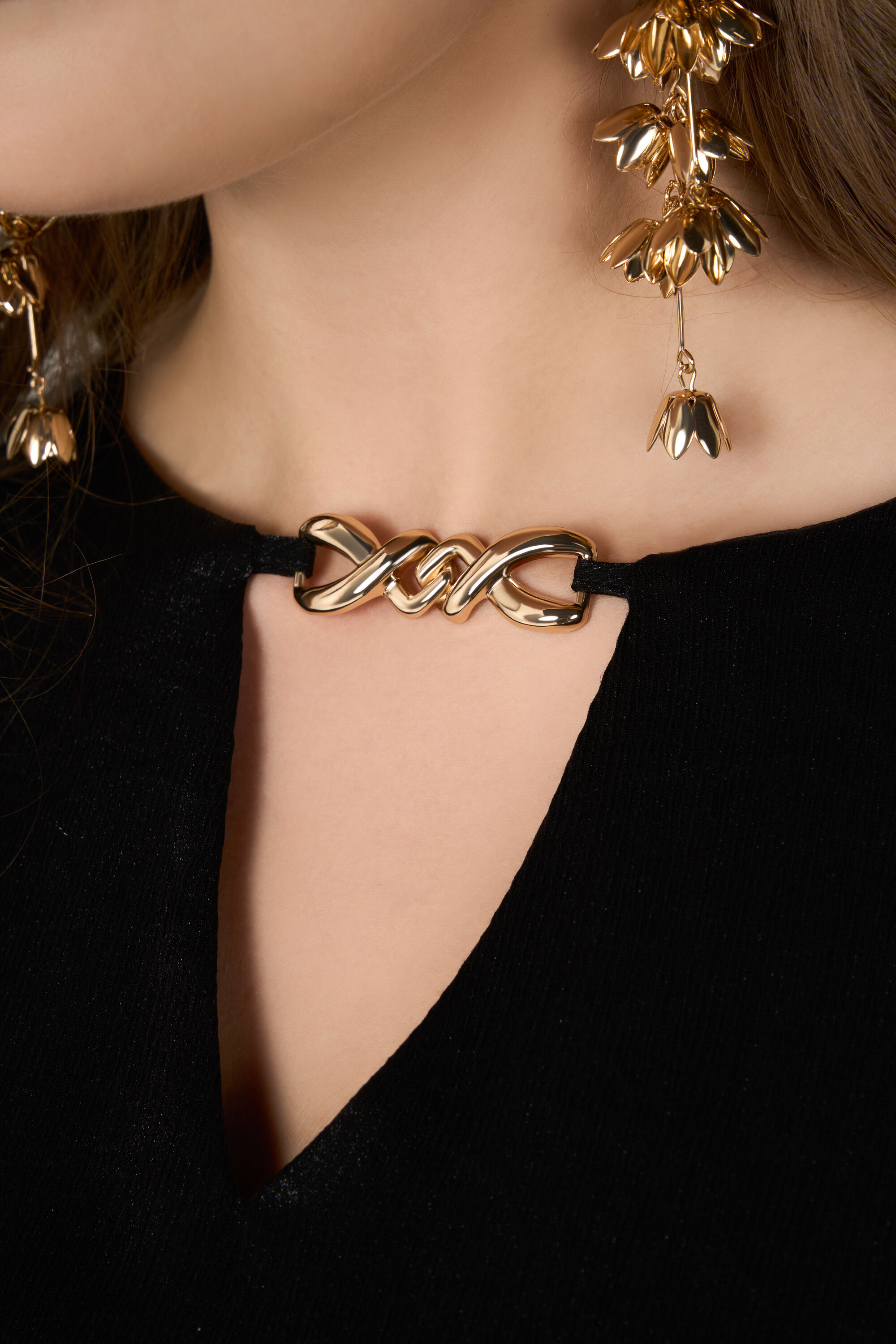 Robe midi avec d&eacute;tail dor&eacute; image number 4