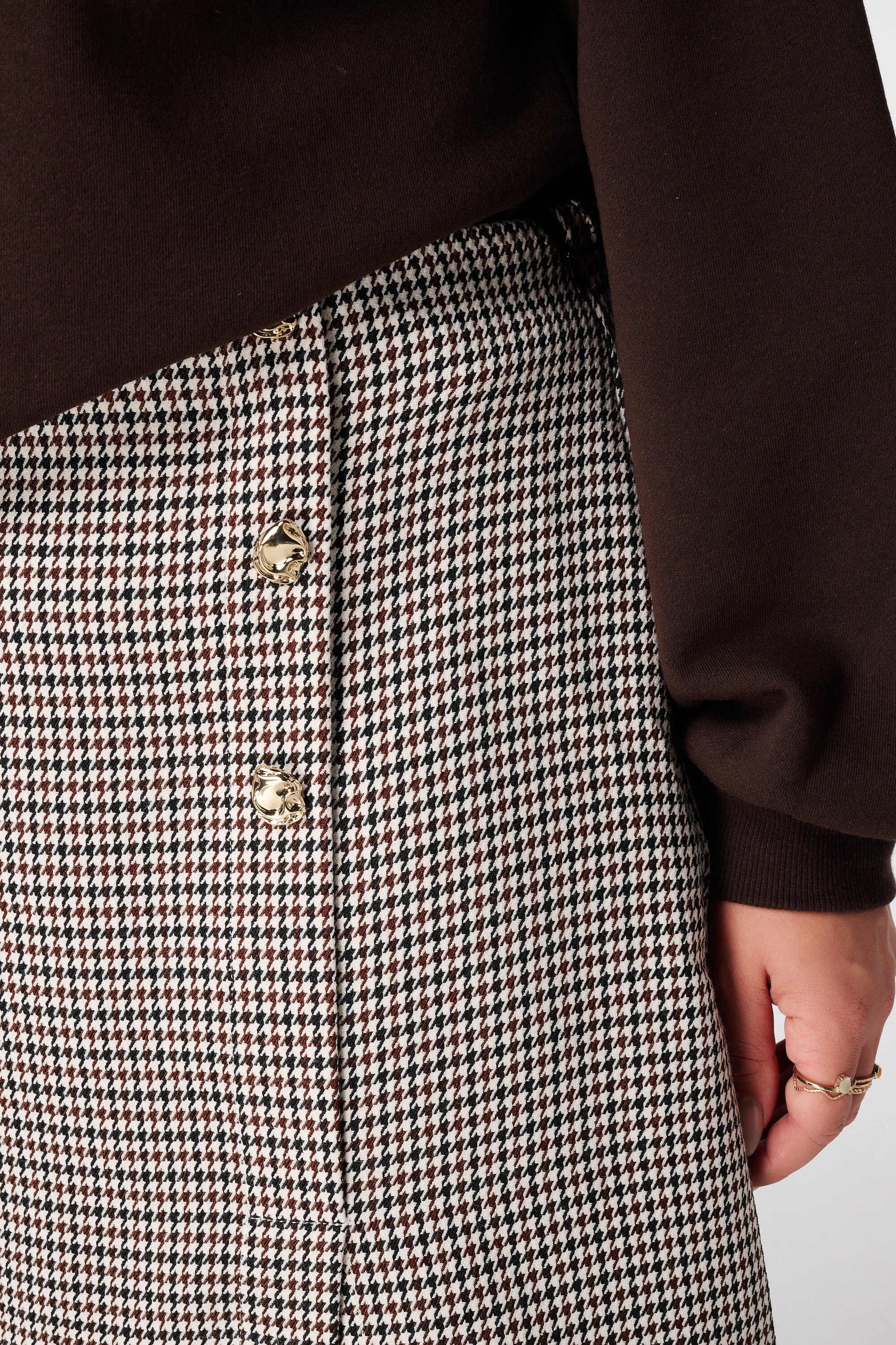 Jupe &agrave; carreaux avec effet cache-c&oelig;ur  image number 4