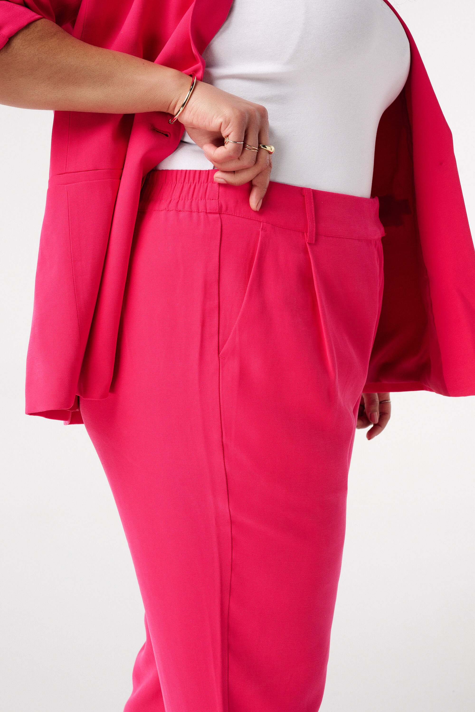 Pantalon avec taille &eacute;lastique image number 4