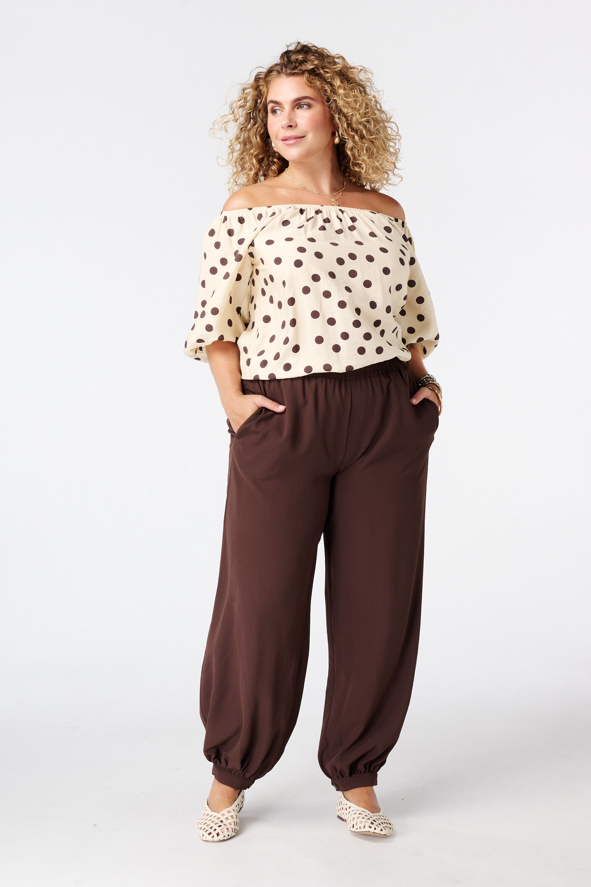 Pantalon ballon avec taille &eacute;lastique