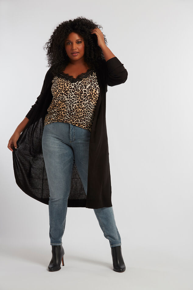 Cardigan rayé ouvert image number 0