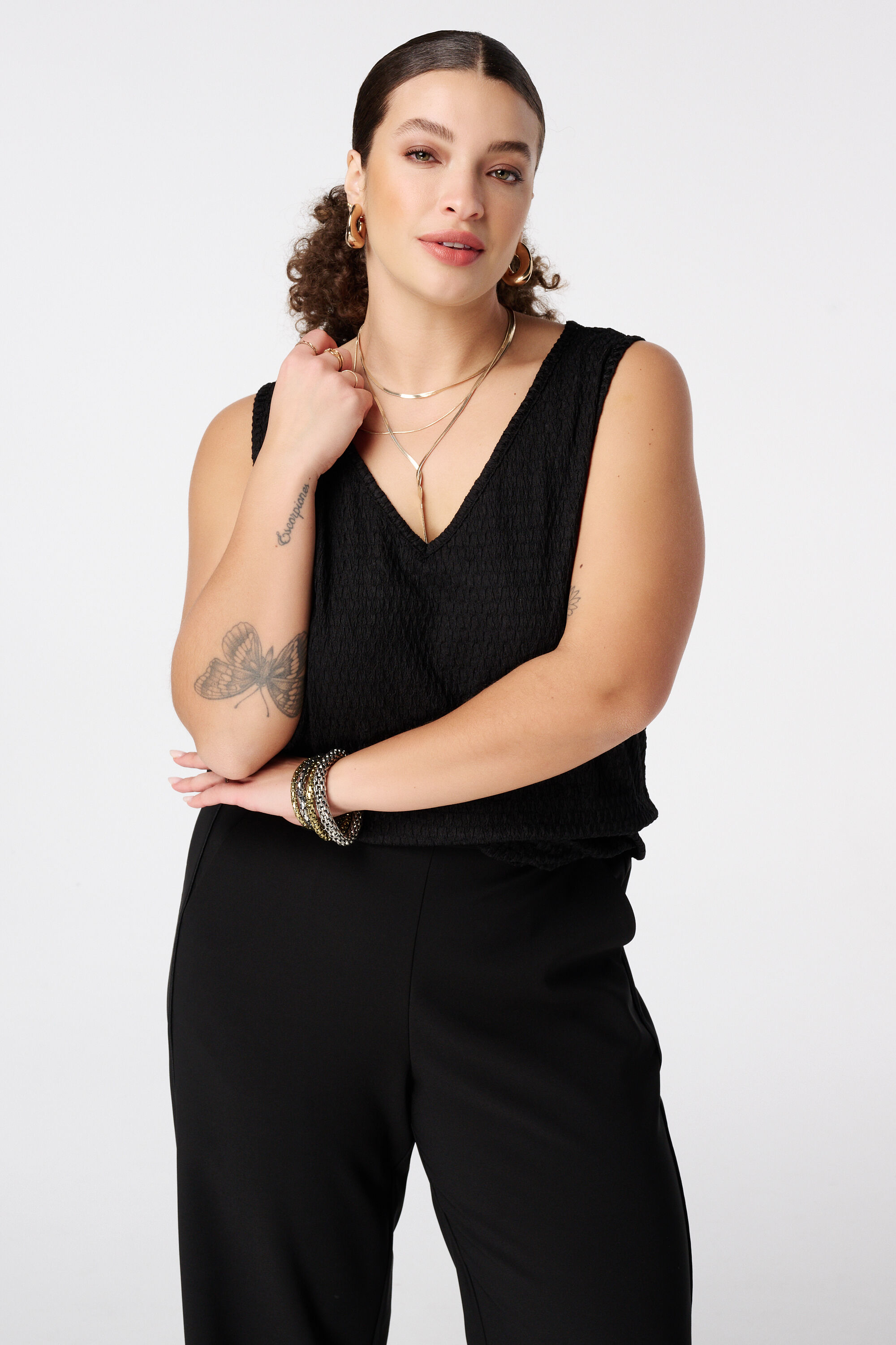 Top sans manches structur&eacute;