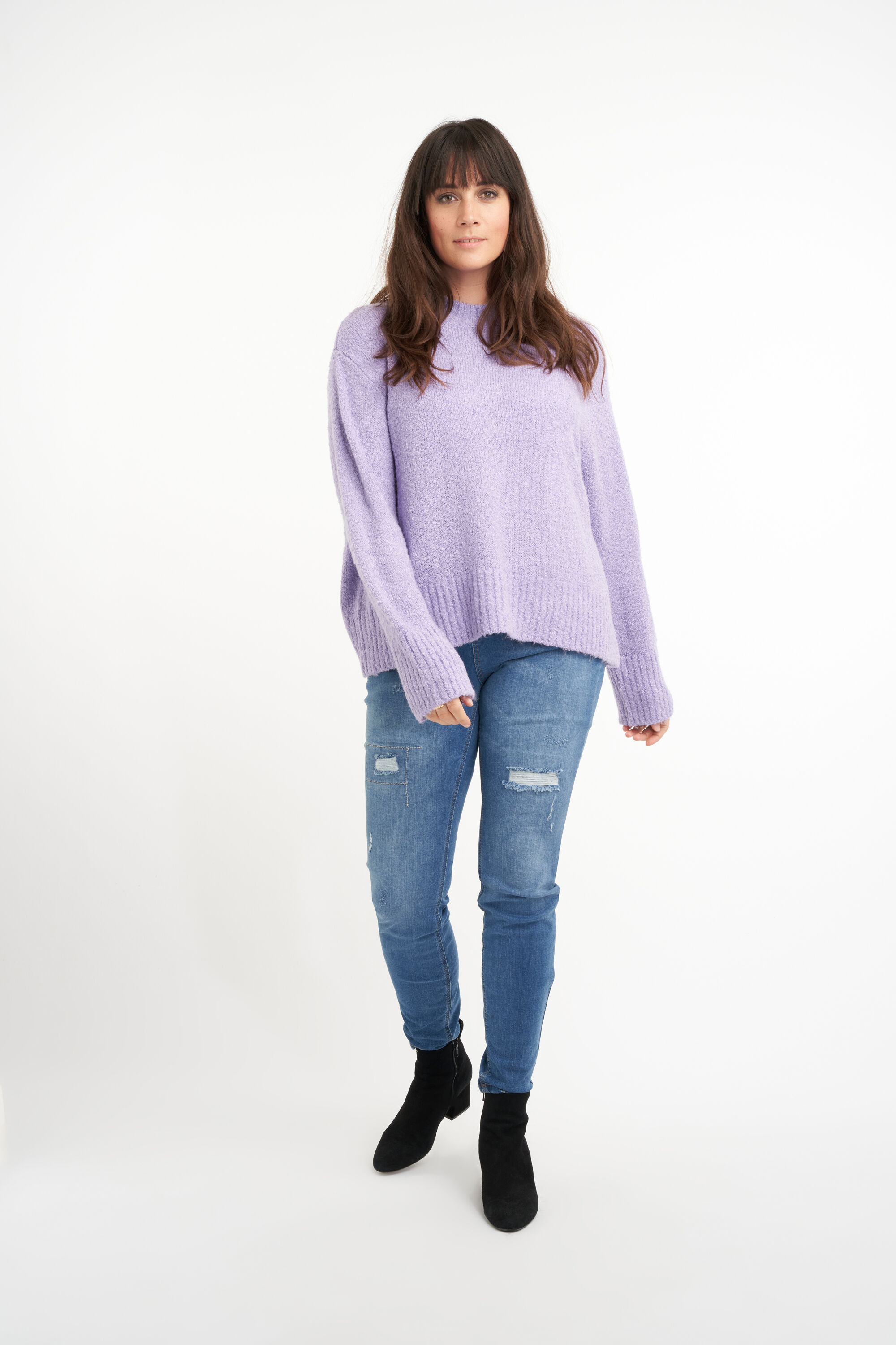 Pull avec effet boucl&eacute; image number 5