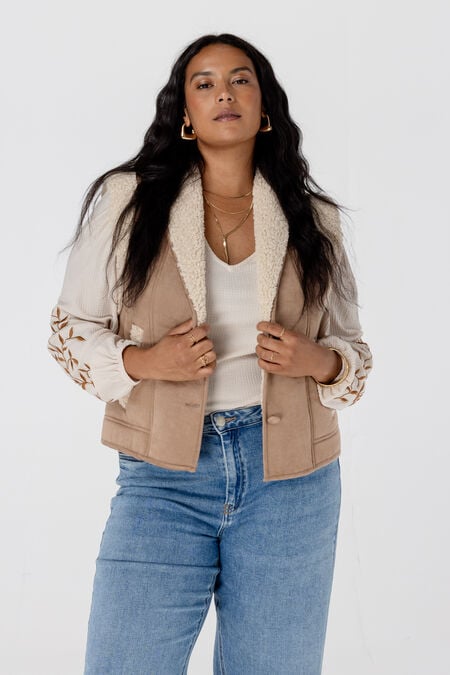 Gilet avec doublure teddy Gilet avec doublure teddy