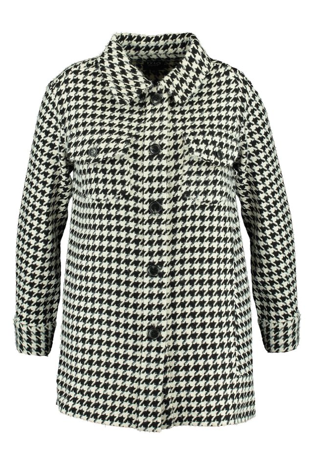 Veste chemise avec imprimé pied-de-poule image number 1