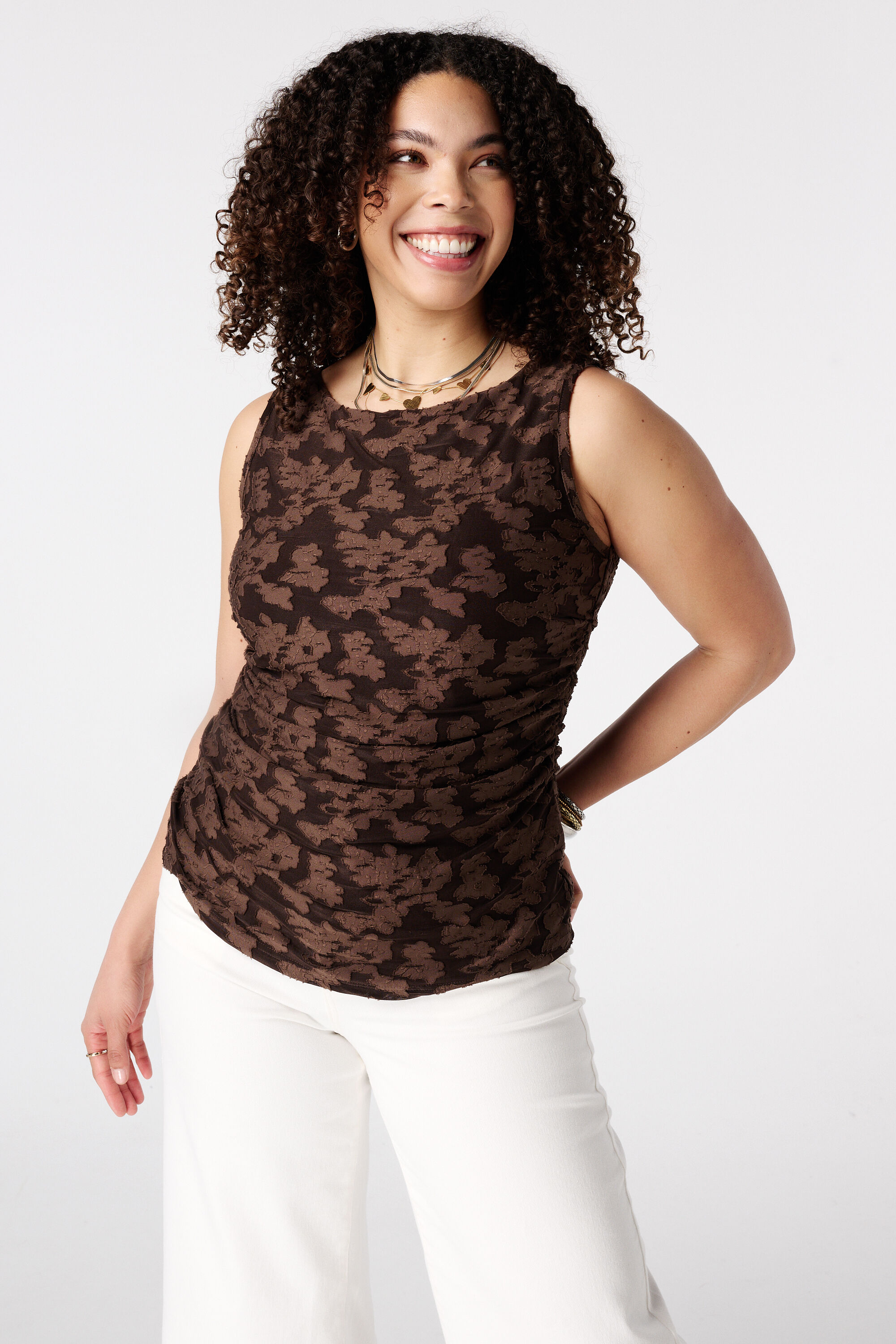 Top sans manches avec texture