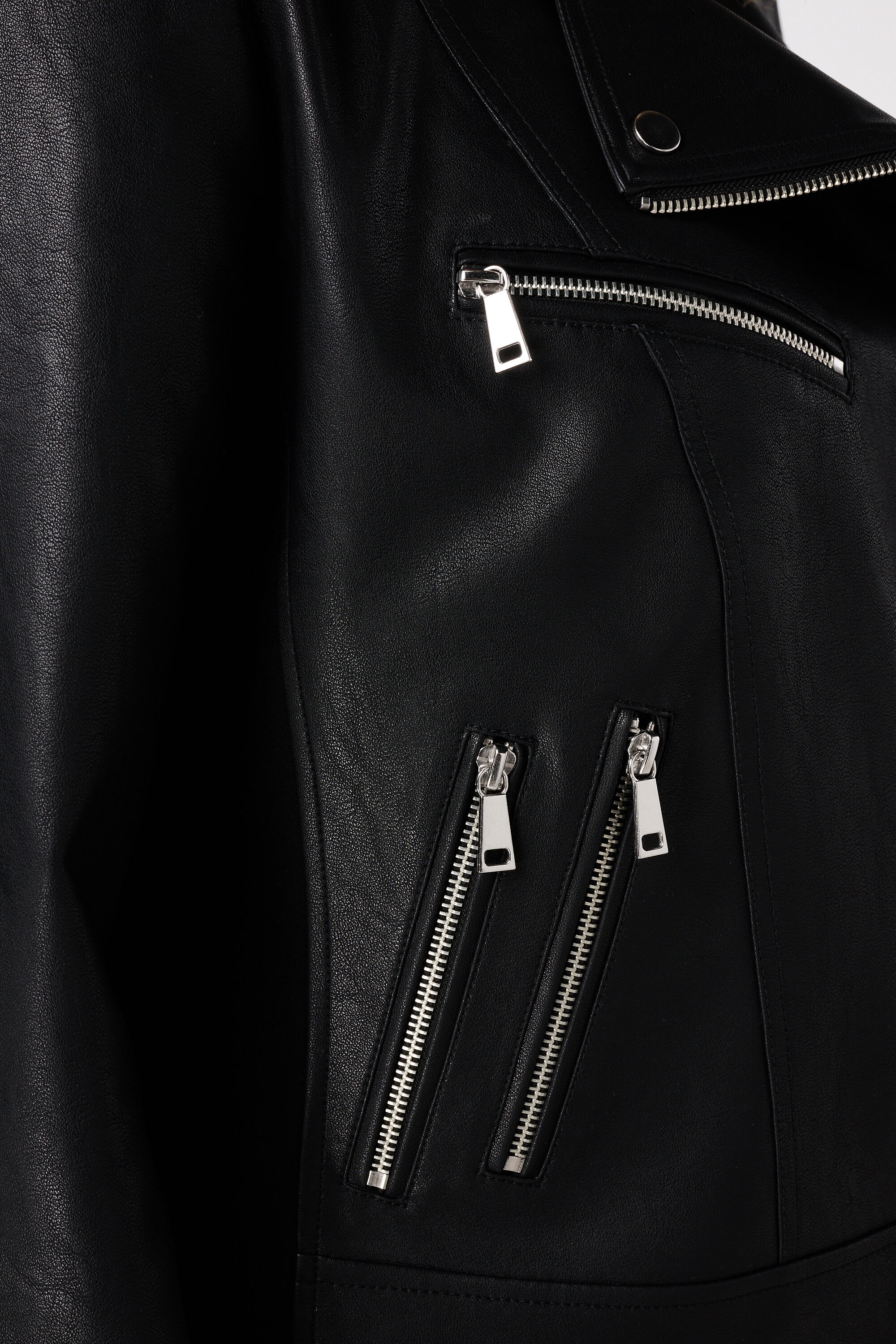 Veste biker en similicuir image number 6