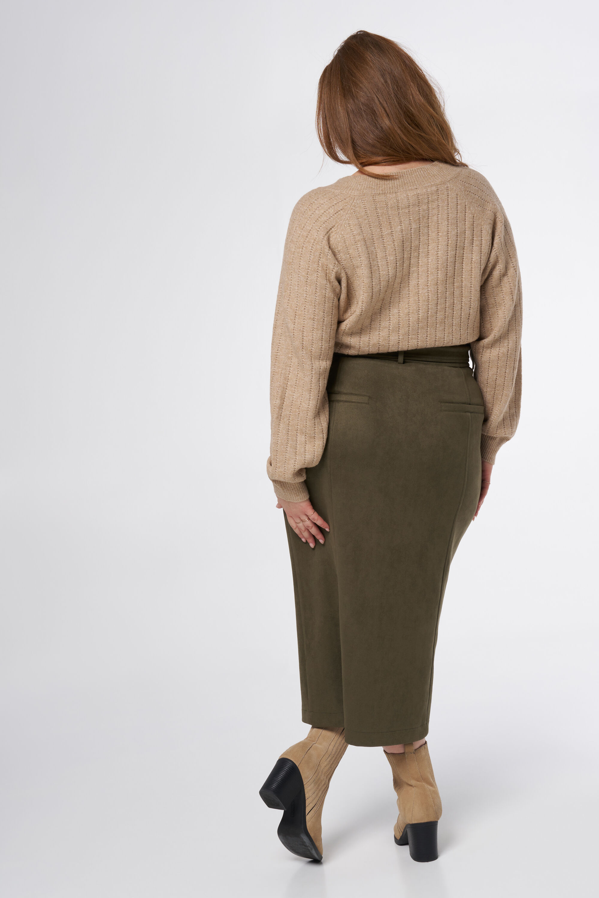 Jupe &agrave; l&rsquo;aspect daim image number 3