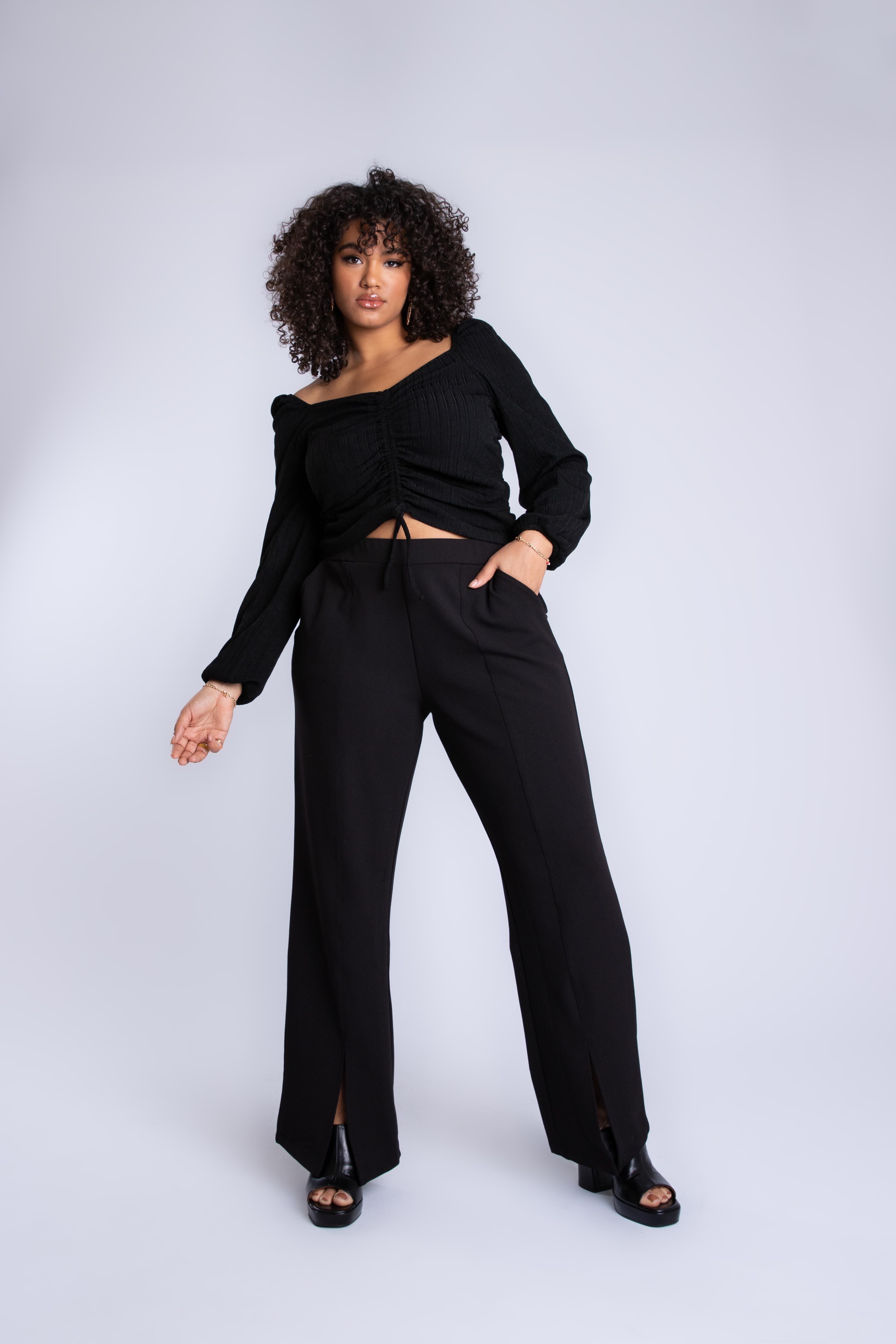 Pantalon &agrave; fentes image number 6