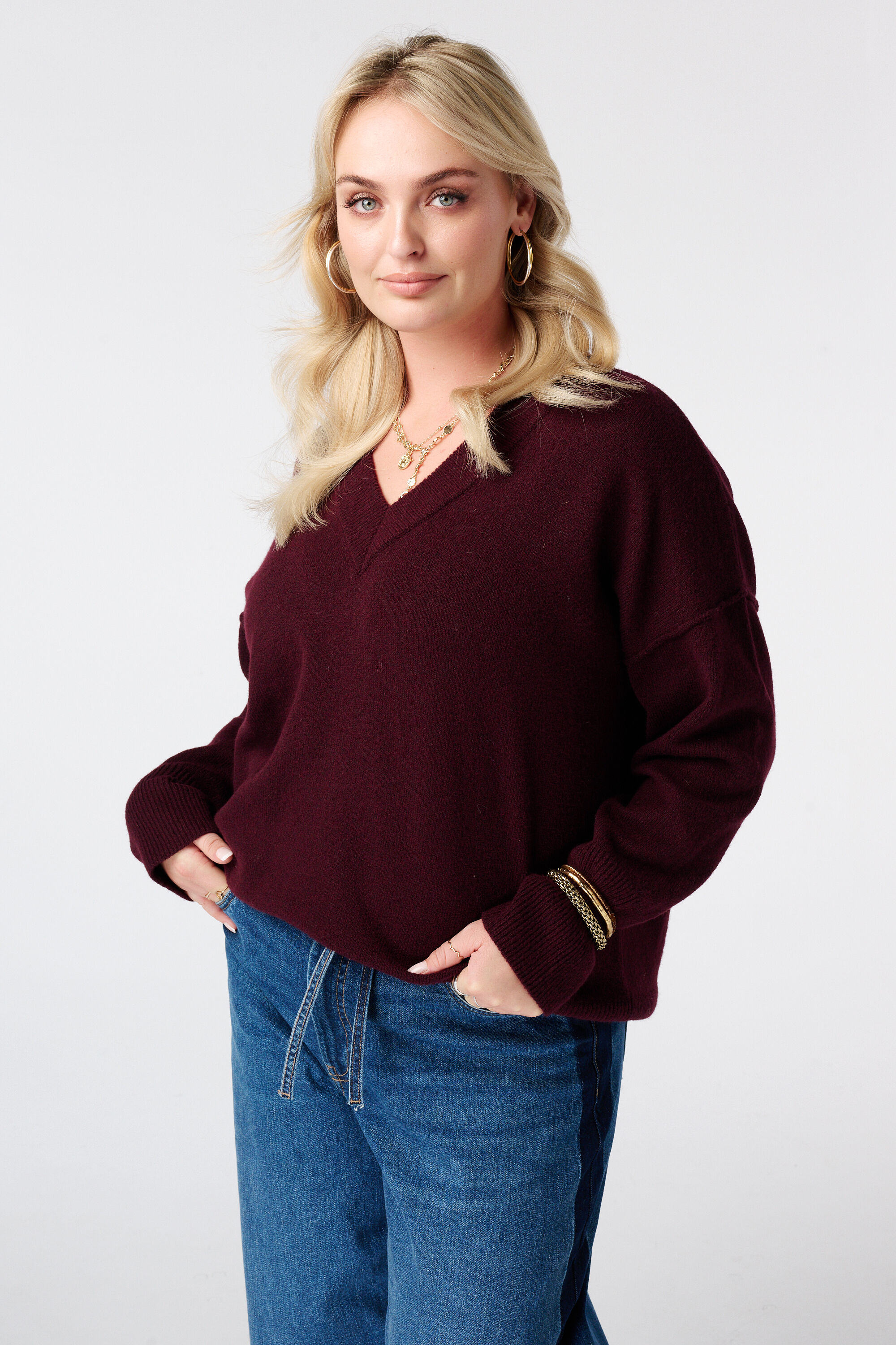 Pull &agrave; col en V