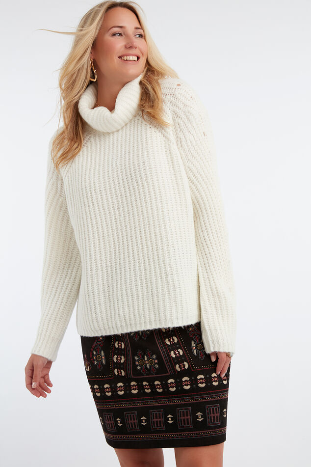 Pull en maille épais à col roulé   image number 4