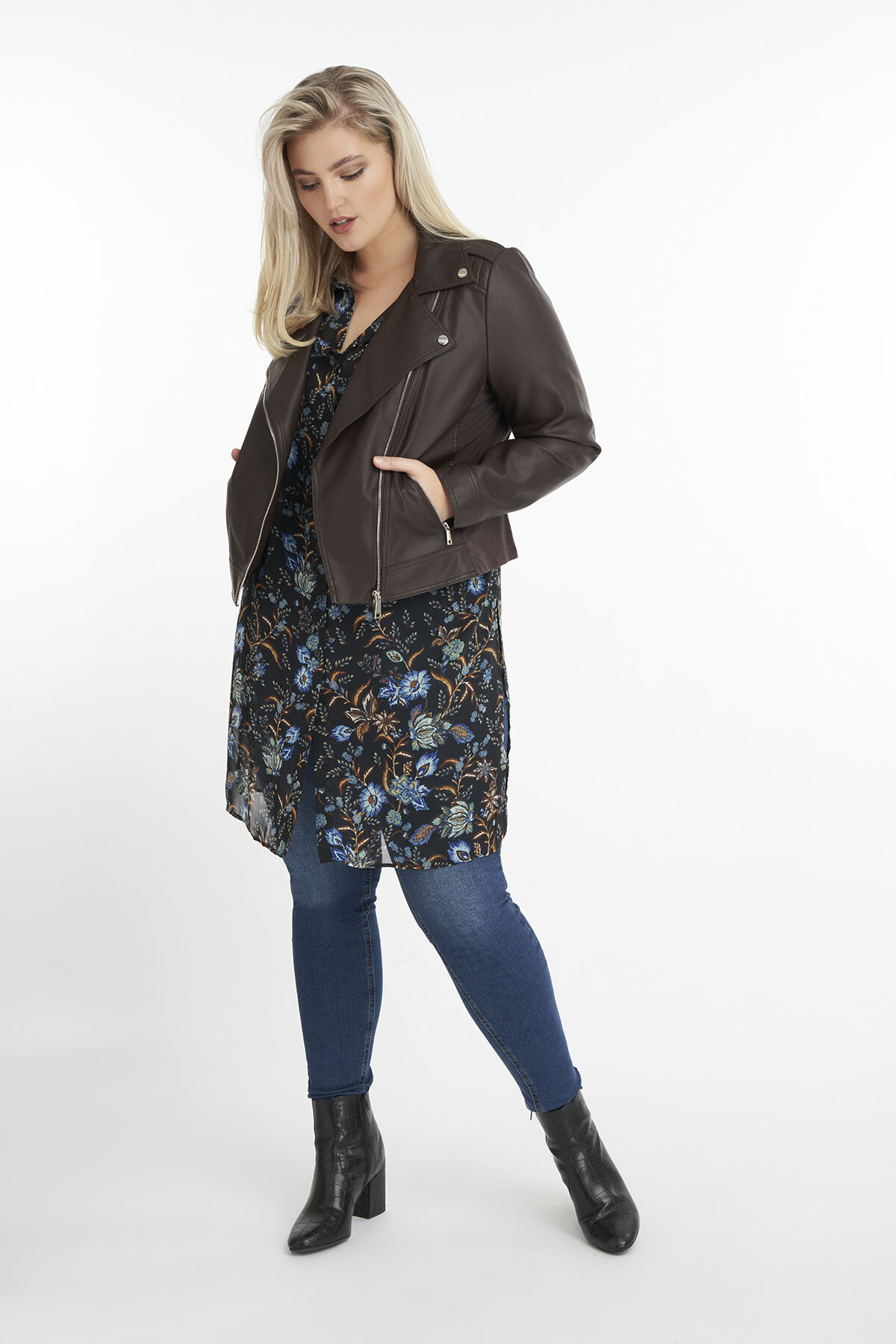 Veste style motard en similicuir image number 5