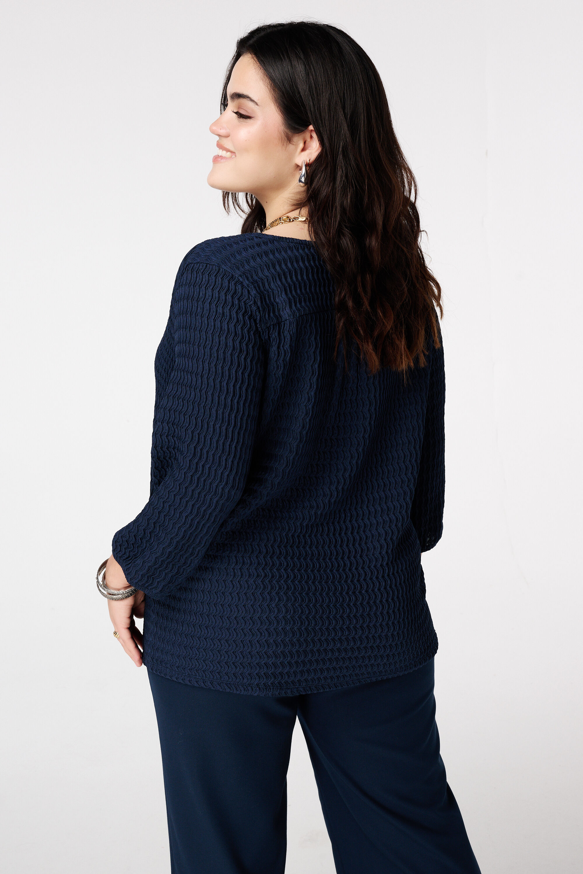 Haut en jersey &agrave; structure image number 3