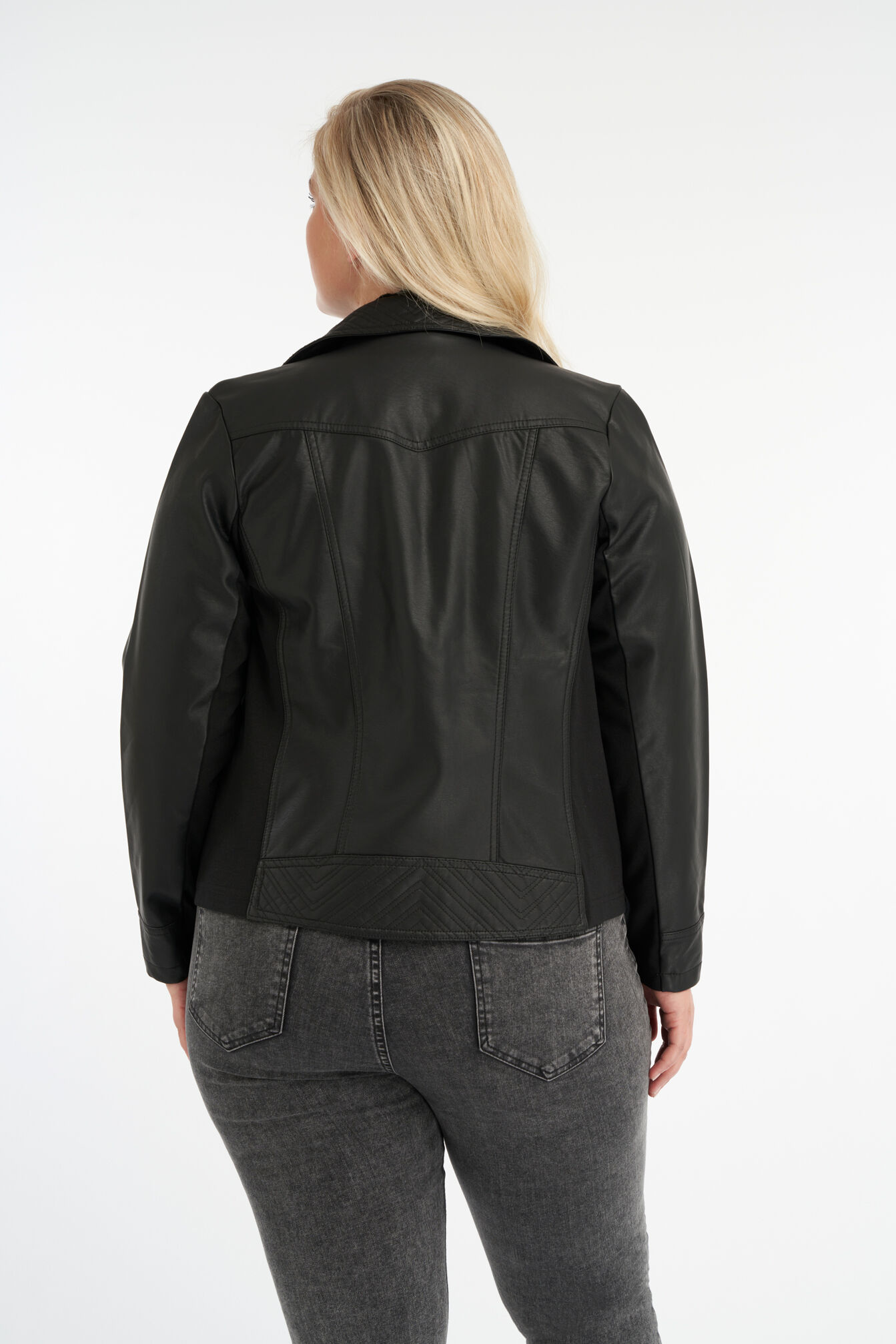 Veste motard en simili cuir image number 3