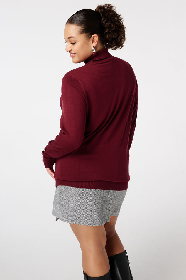 Pull à col roulé et boutons décoratifs image number 3