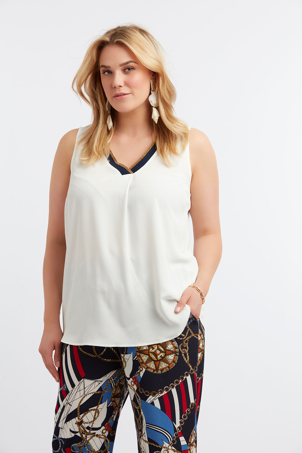 Chemisier sans manches en lurex image number 0