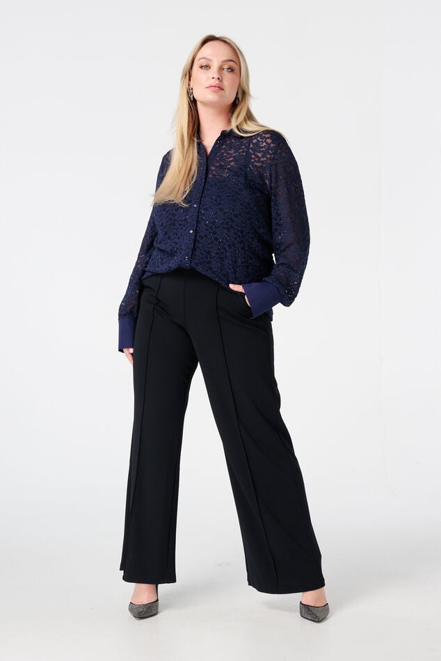 Top avec dentelle et paillettes image number 5